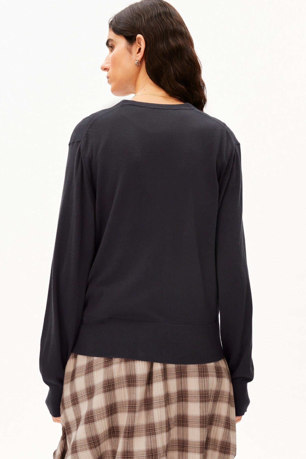 ARMEDANGELS-Fine Knit Cardigan-Dark Steel-BACKYARD