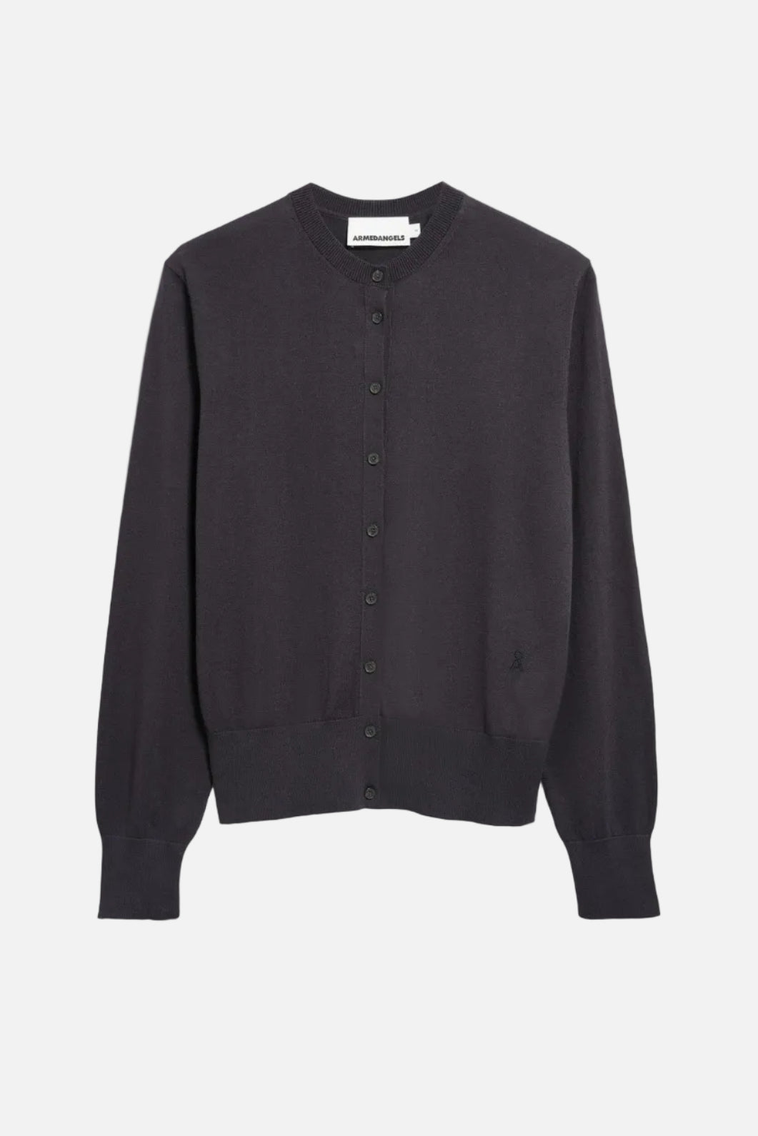 ARMEDANGELS-Fine Knit Cardigan-Dark Steel-BACKYARD