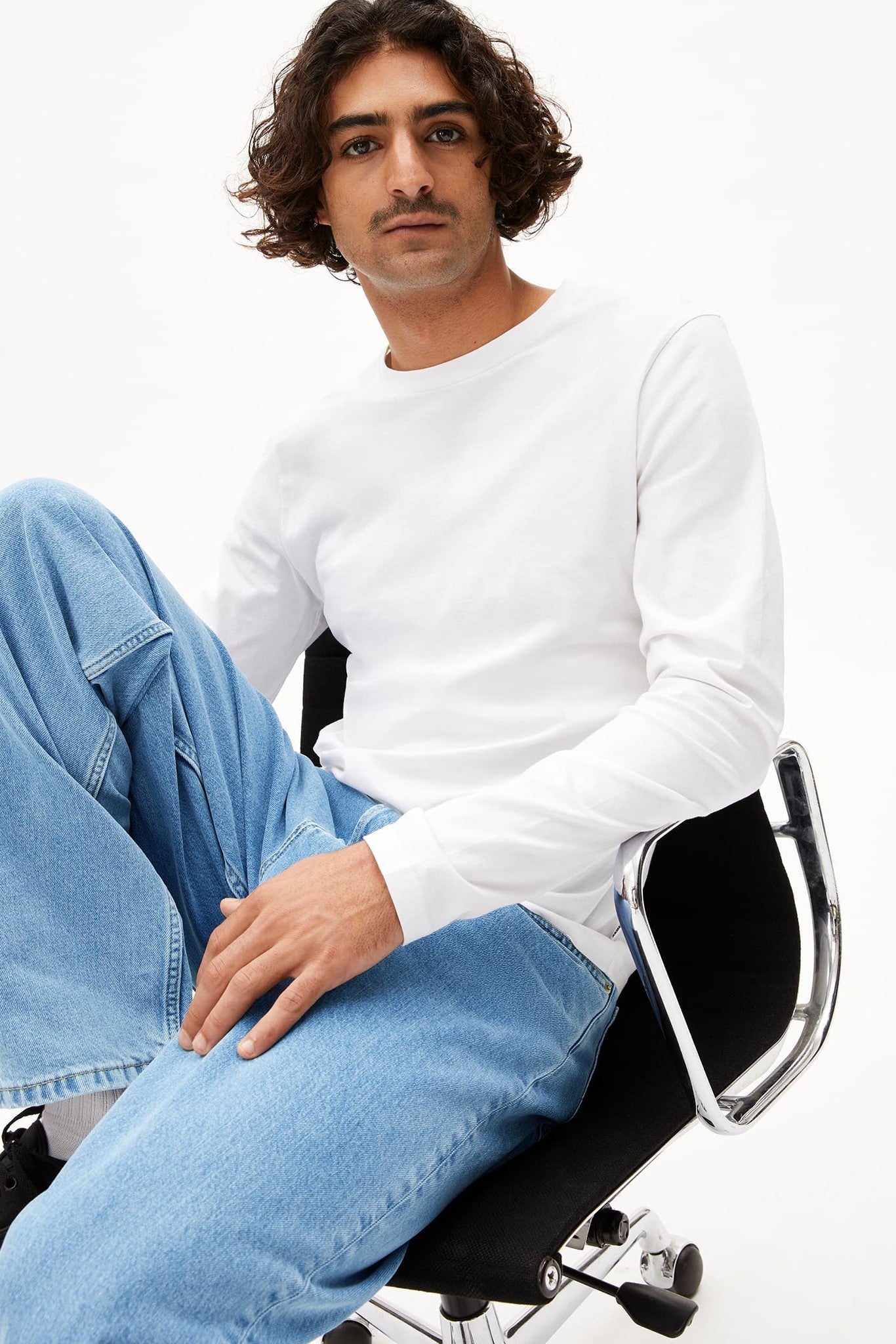 ARMEDANGELS - Jaames Longsleeve - White - BACKYARD