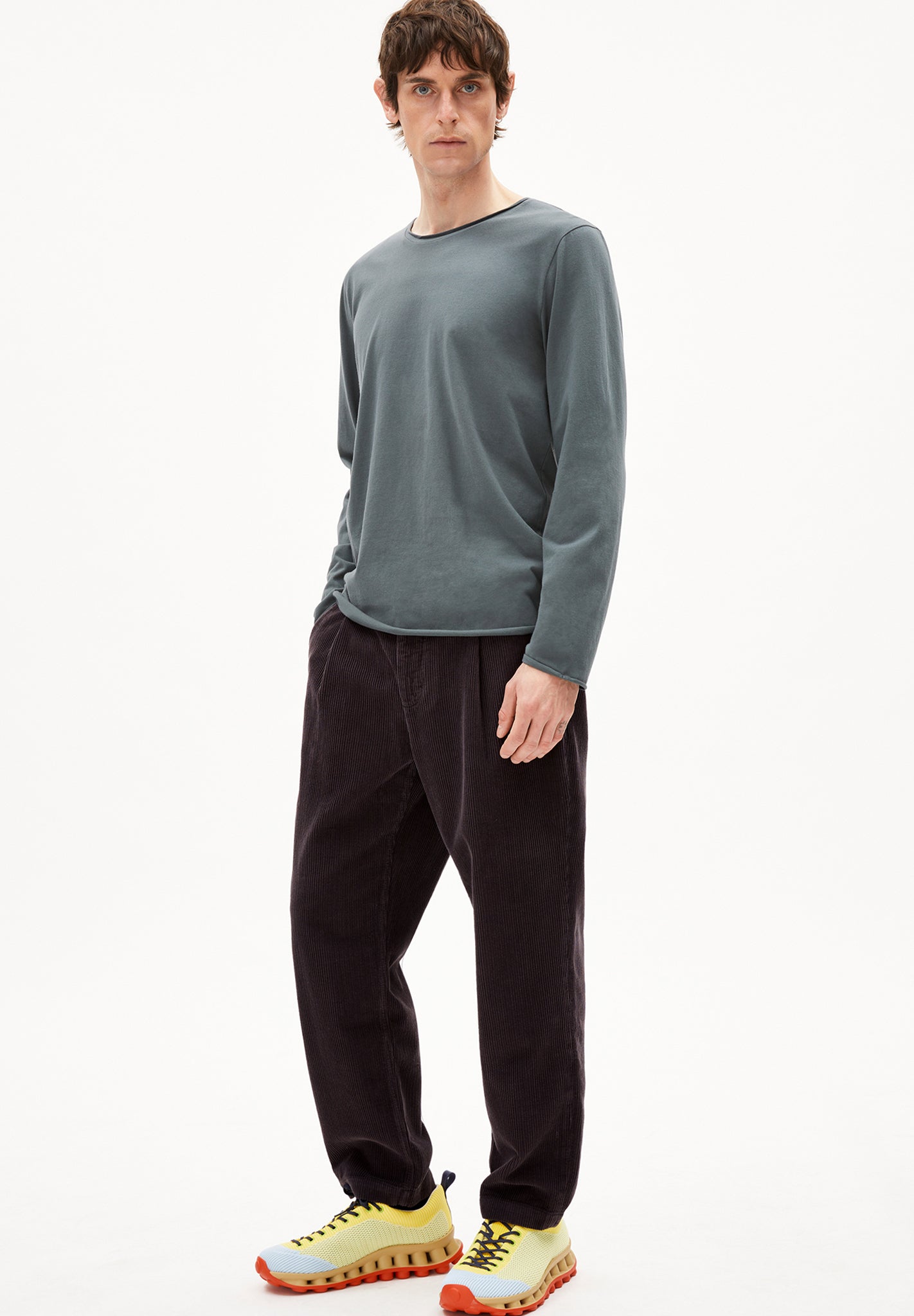 ARMEDANGELS - Maarkos LS Brushed - Space Steel - BACKYARD