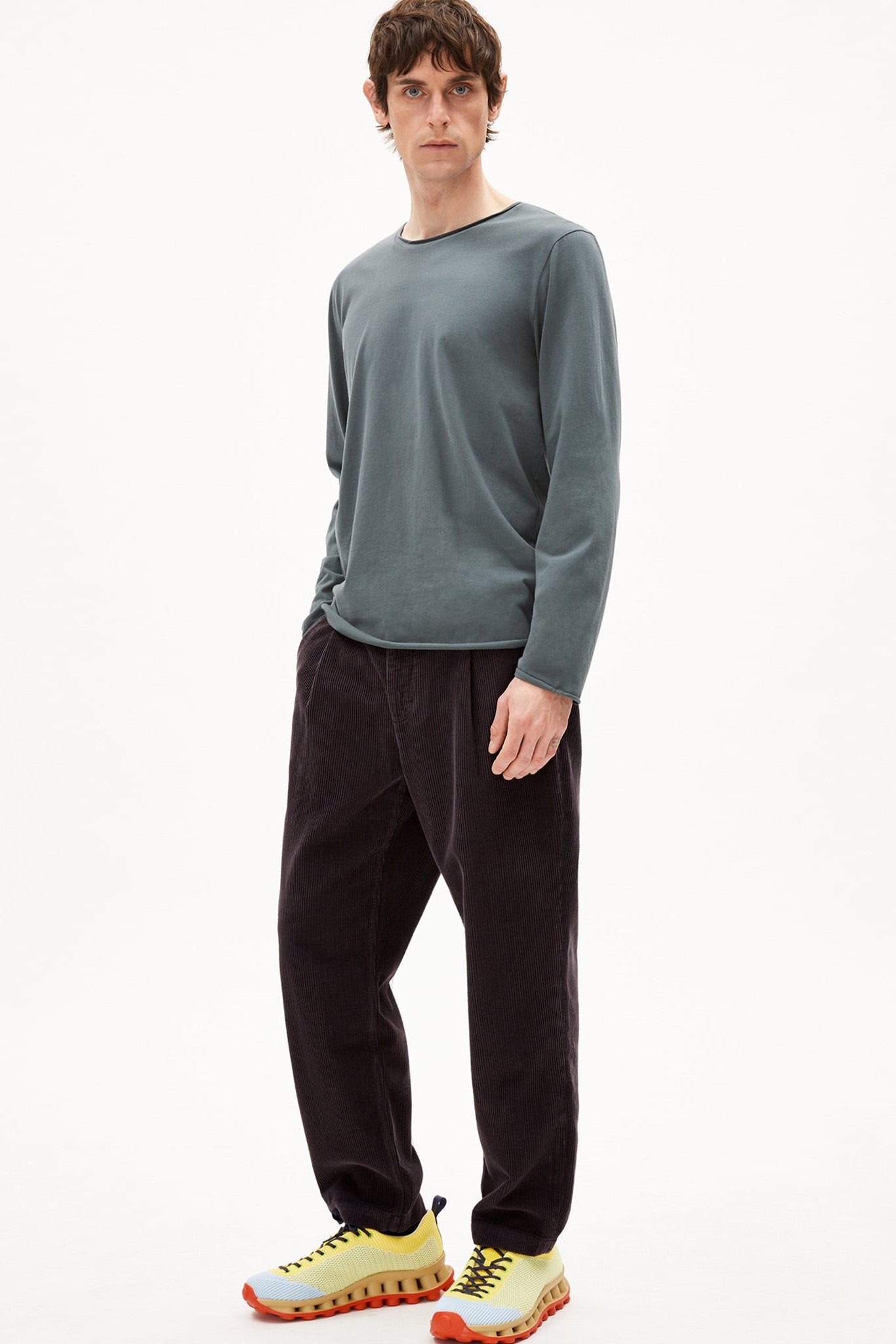 ARMEDANGELS - Maarkos LS Brushed - Space Steel - BACKYARD