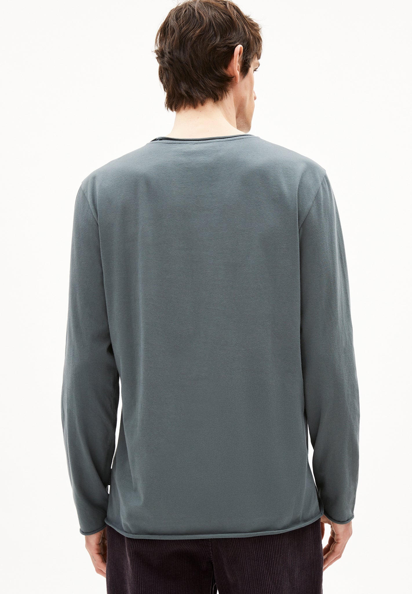 ARMEDANGELS - Maarkos LS Brushed - Space Steel - BACKYARD