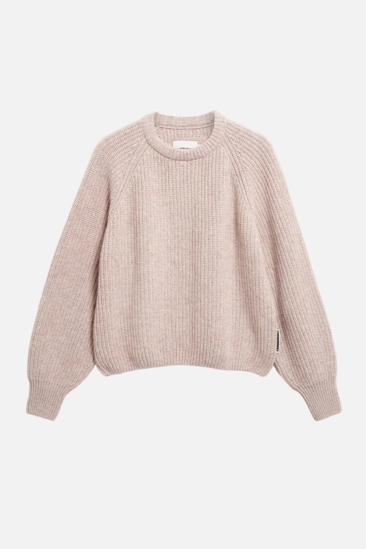 ARMEDANGELS-Rib Knit Sweater-Honey Melange-BACKYARD
