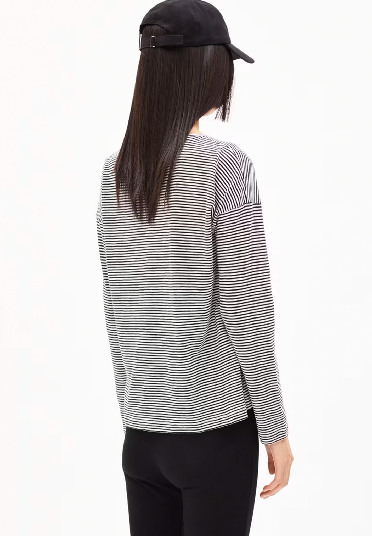 ARMEDANGELS - Xianaa Lovely Stripes - Black Oatmilk - BACKYARD