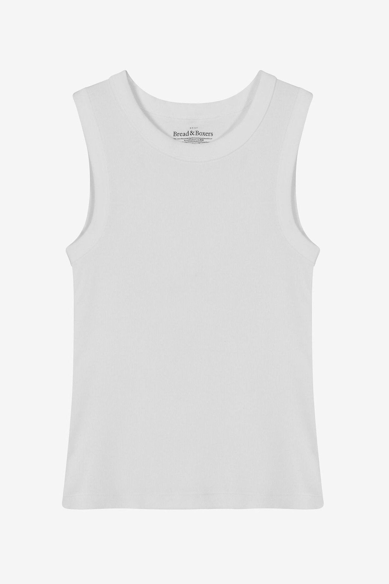 BREAD & BOXERS - Tank Crew - Neck Ribbed - White - BACKYARD