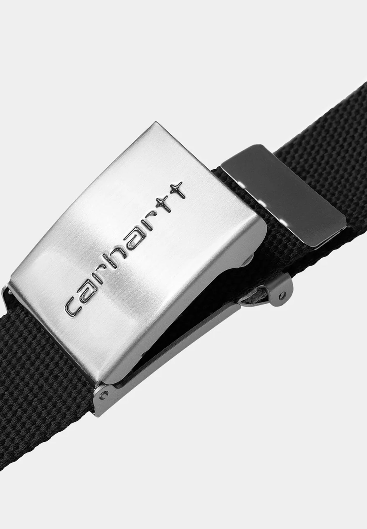 CARHARTT WIP - Clip Belt Chrome - Black - BACKYARD