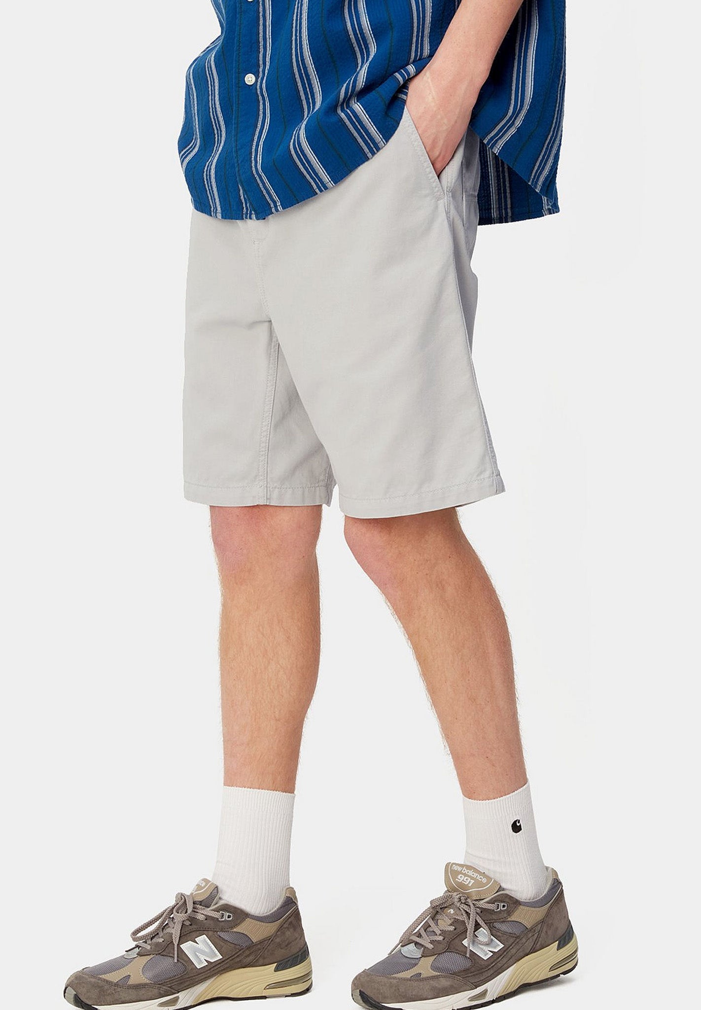 CARHARTT WIP - Flint Short - Sonic Silver - BACKYARD