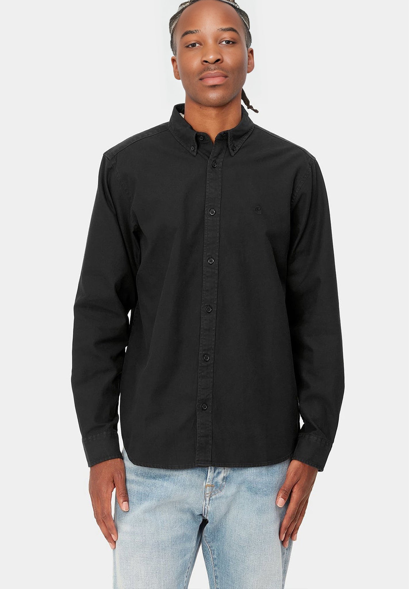 CARHARTT WIP - L/S Bolton Shirt - Black - BACKYARD