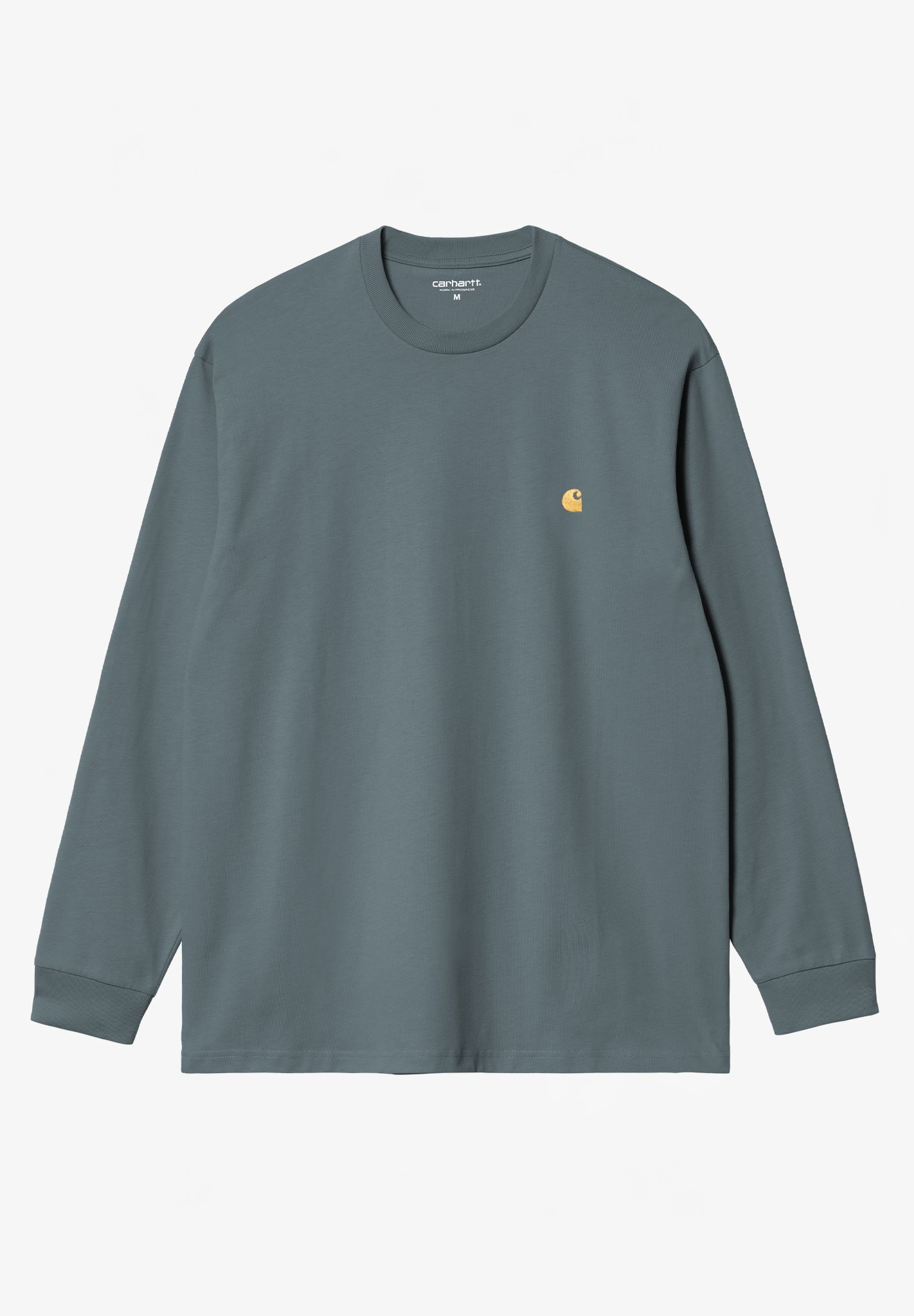 CARHARTT WIP - L/S Chase T-Shirt - Cozy Blue Gold - BACKYARD