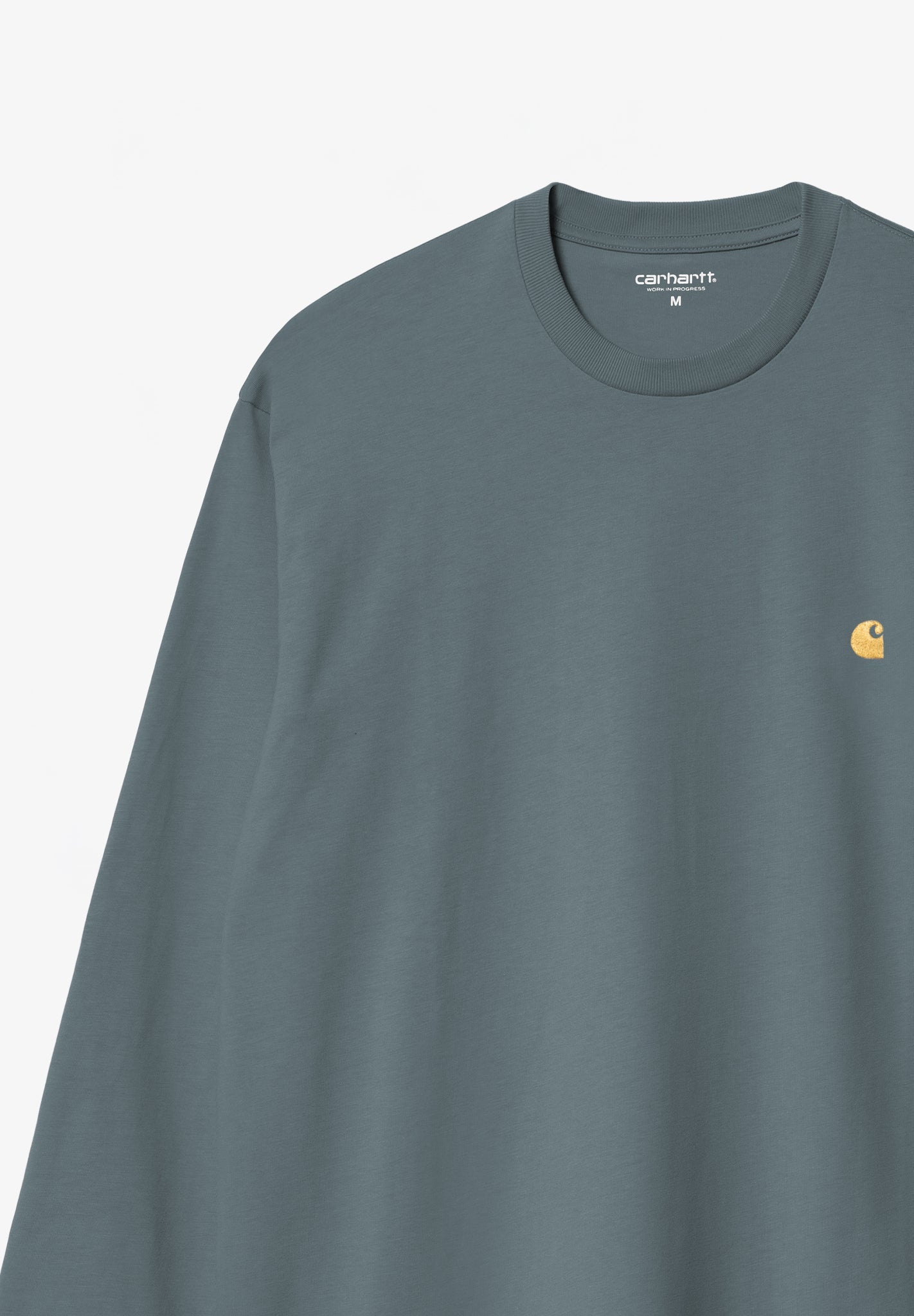 CARHARTT WIP - L/S Chase T-Shirt - Cozy Blue Gold - BACKYARD