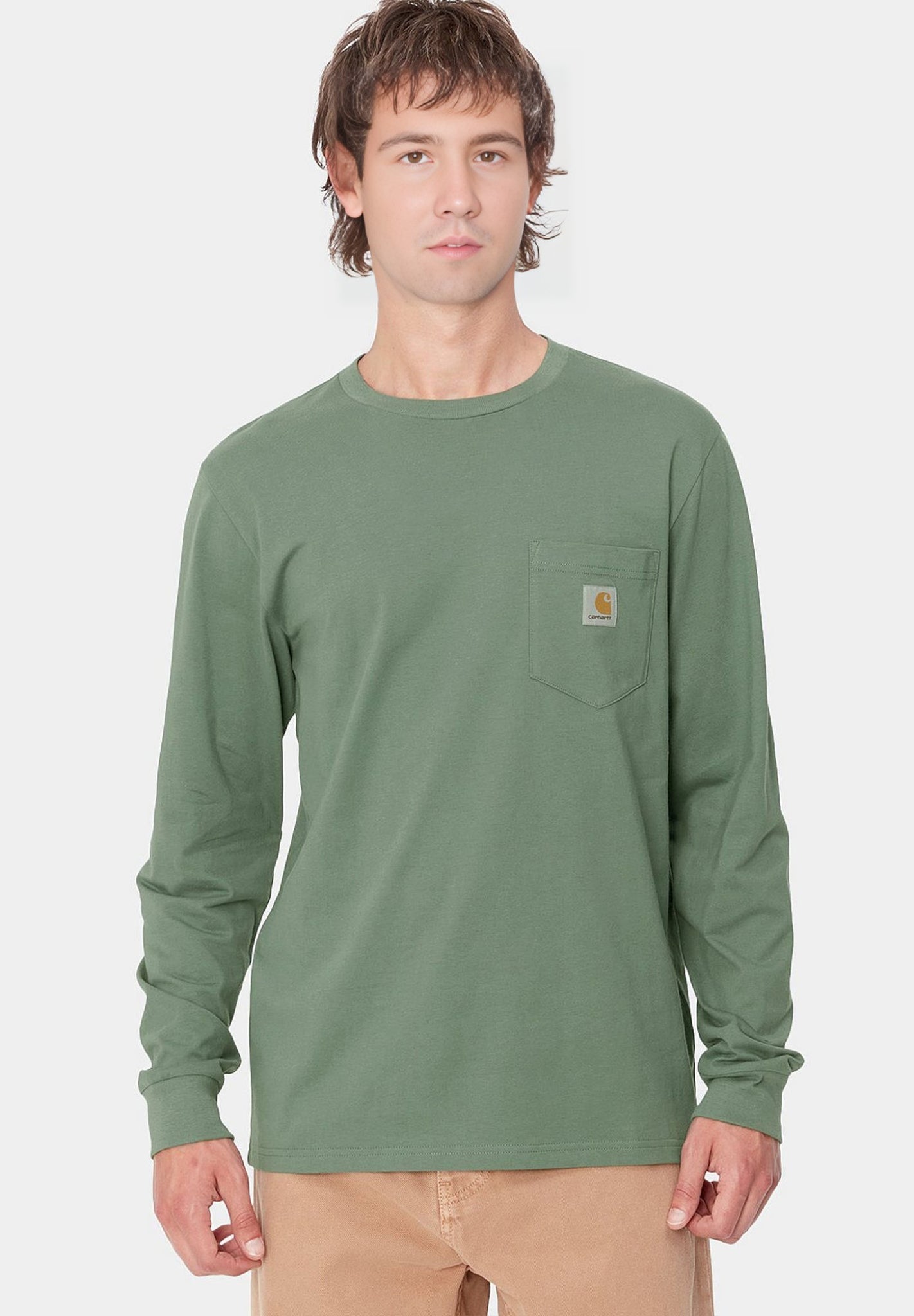 CARHARTT WIP - L/S Pocket T-Shirt - Duck Green - BACKYARD