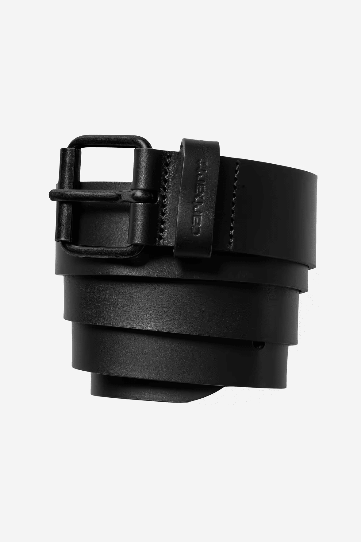 CARHARTT WIP-Script Belt Leather-Black Black-BACKYARD