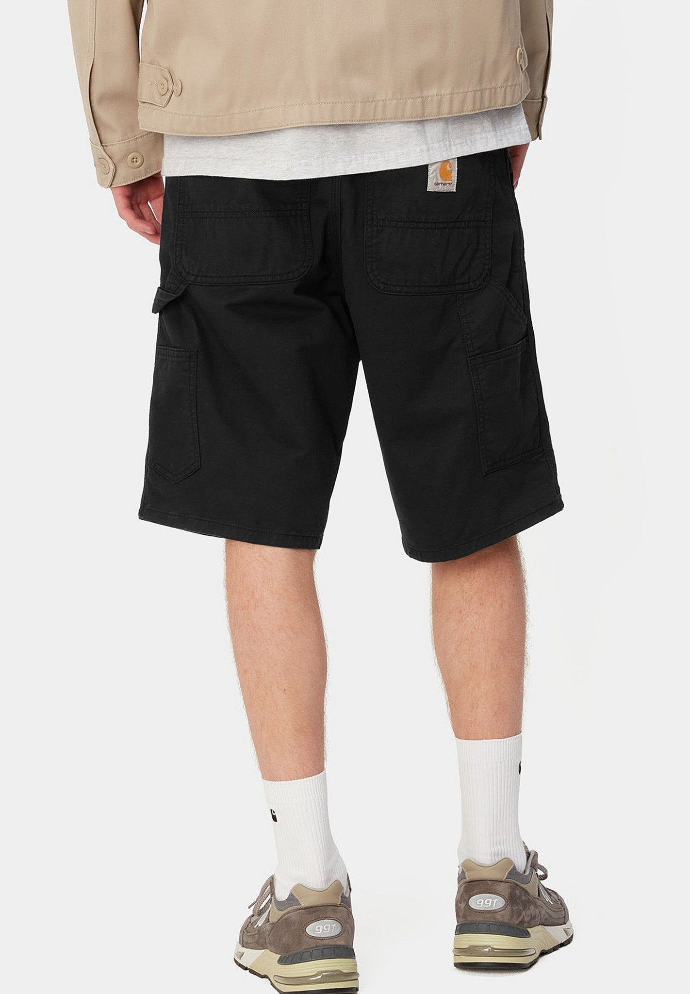 CARHARTT WIP - Single Knee Short - Black Garment Dyed - BACKYARD