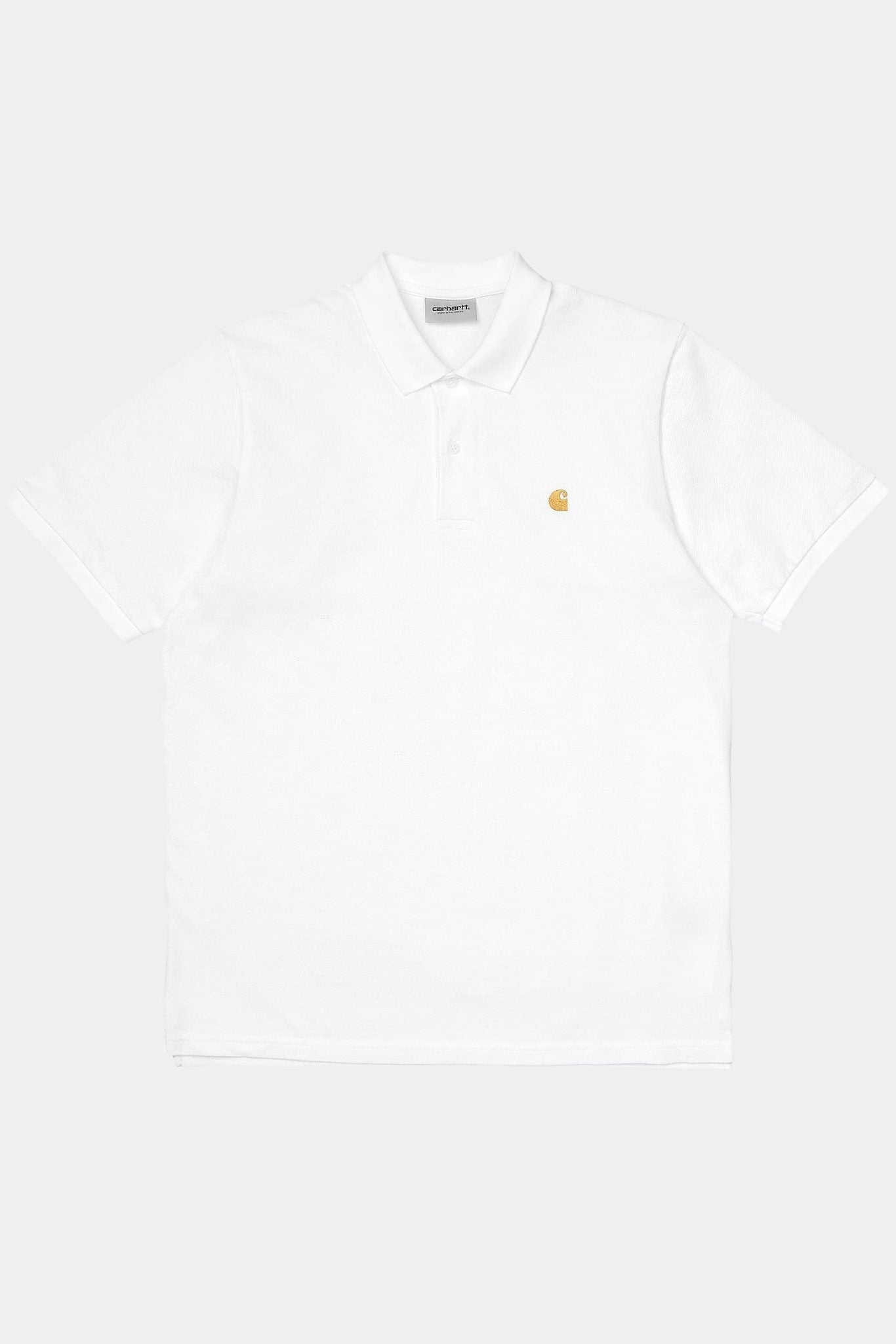 CARHARTT WIP - S/S Chase Pique Polo - White Gold - BACKYARD