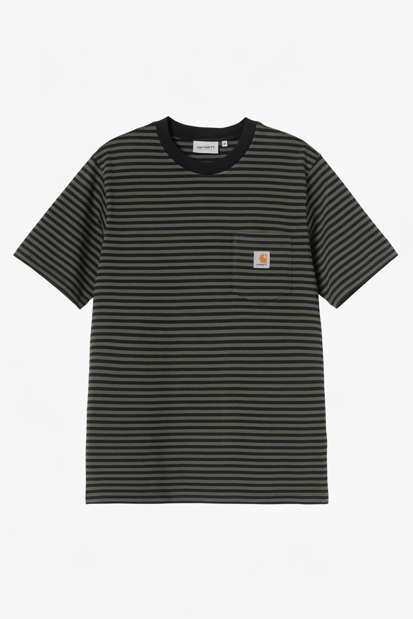 CARHARTT WIP - S/S Verner Pocket T-Shirt - Verner Stripe Black Opuntia - BACKYARD