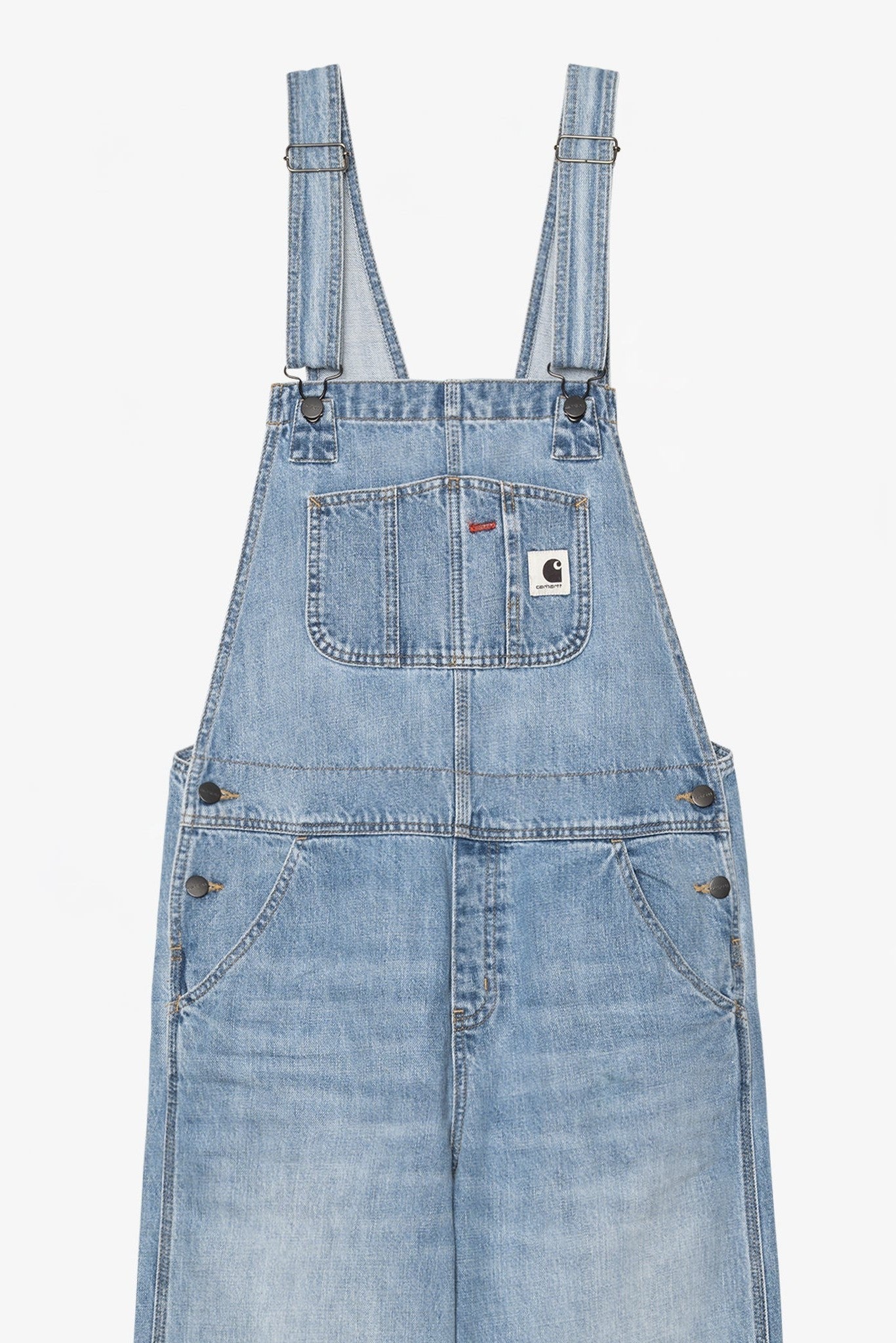 CARHARTT WIP - W' Bib Overall Straight - Blue Burst Washed - BACKYARD