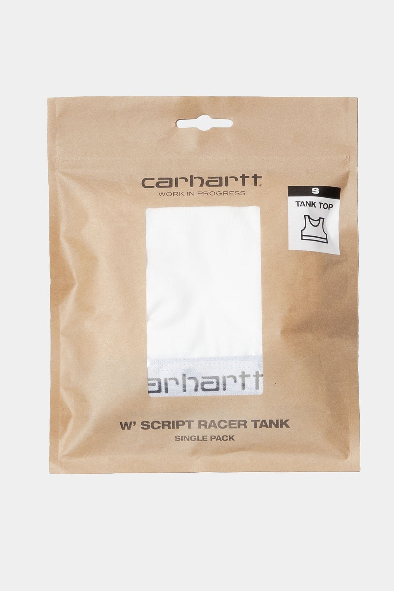 CARHARTT WIP - W' Script Racer Tank - White - BACKYARD