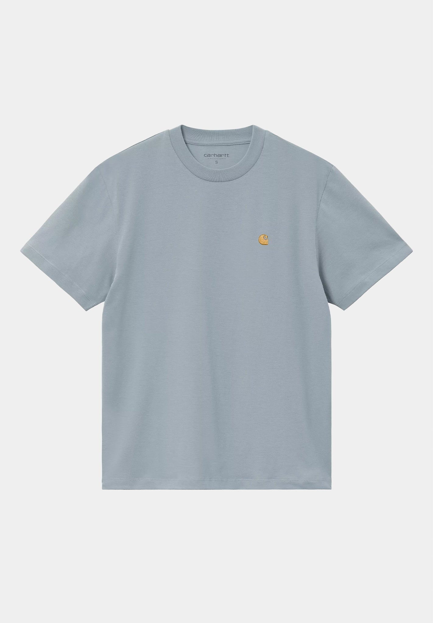 CARHARTT WIP - W' S/S Chase T-Shirt - Frosted Blue Gold - BACKYARD