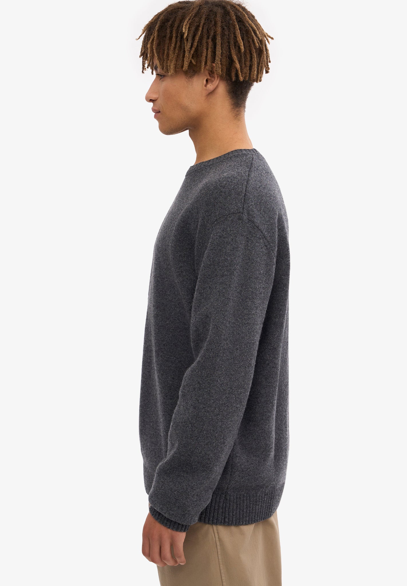 COLORFUL STANDARD - Classic Merino Wool Crew - Lava Grey - BACKYARD