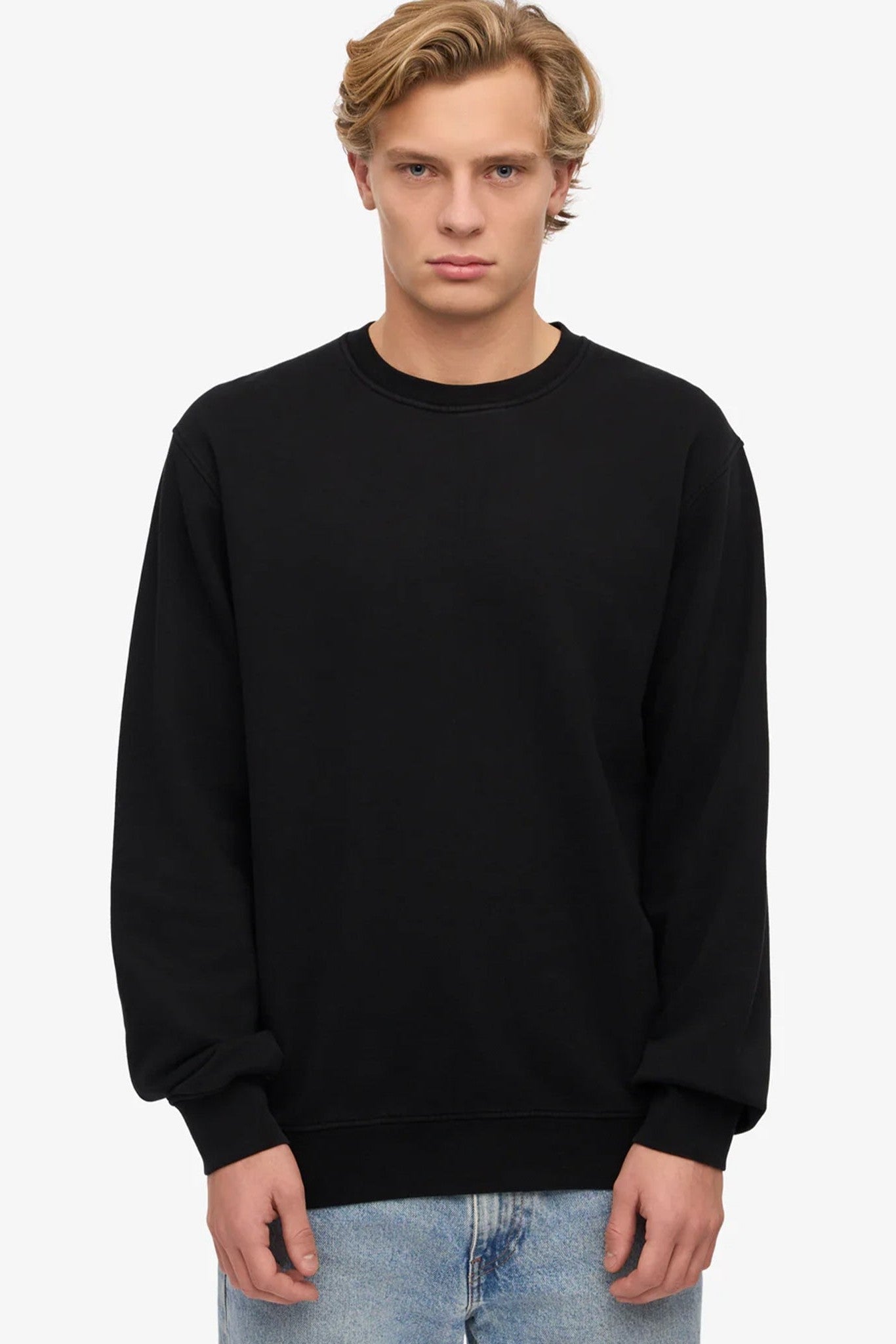 COLORFUL STANDARD - Classic Organic Crew - Deep Black - BACKYARD