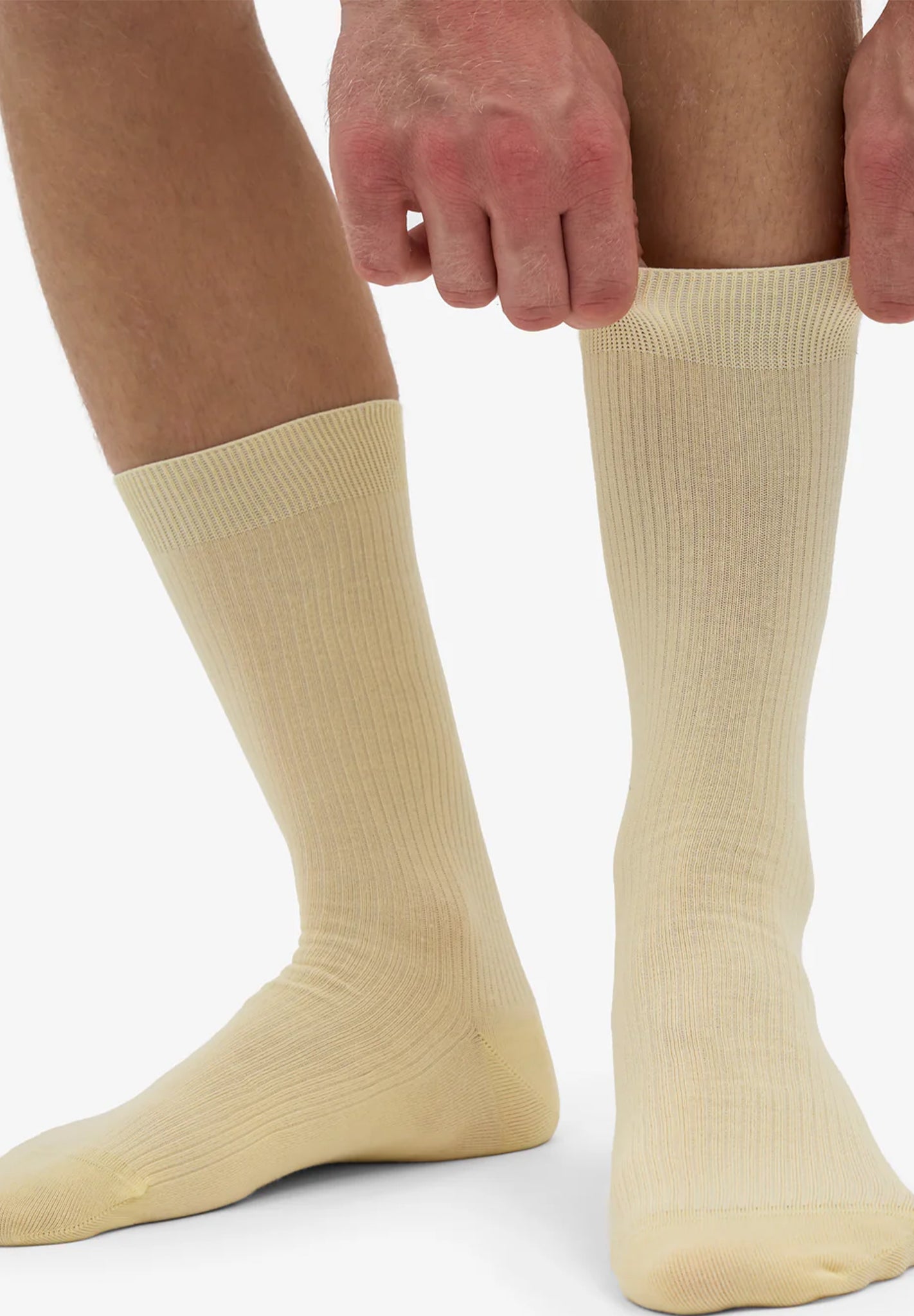 COLORFUL STANDARD - Classic Organic Sock - Soft Yellow - BACKYARD