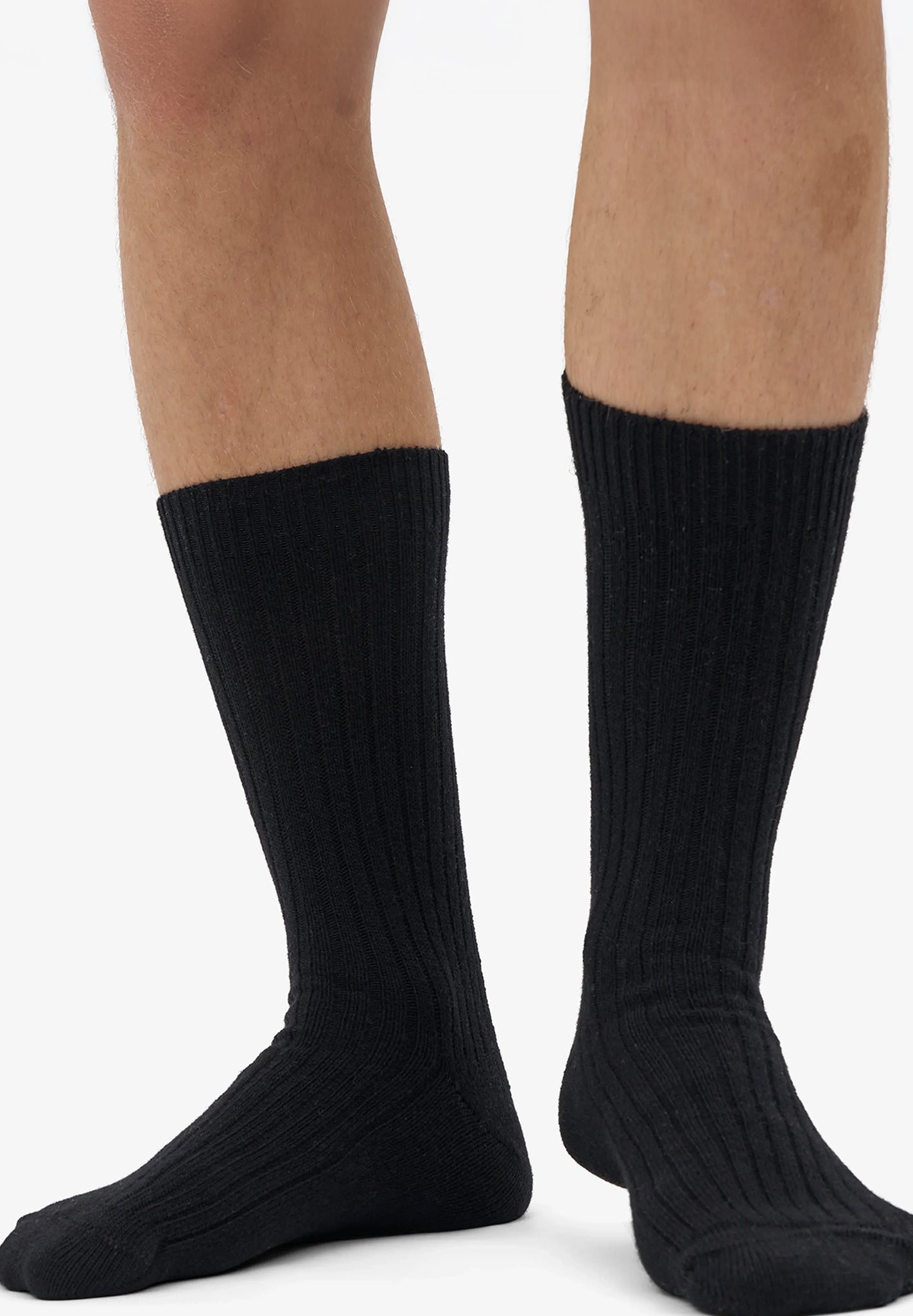 COLORFUL STANDARD - Merino Wool Blend Sock - Deep Black - BACKYARD