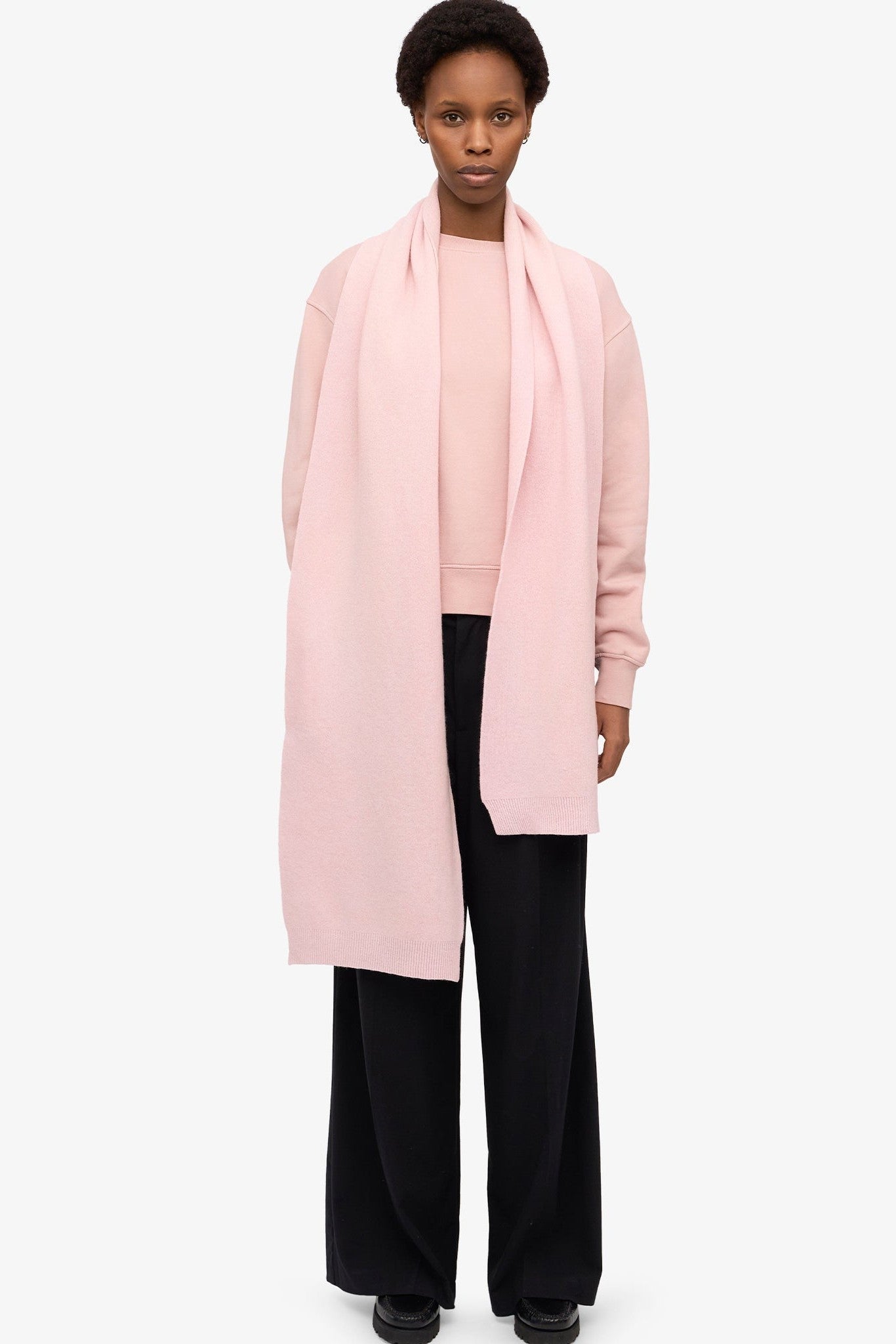 COLORFUL STANDARD - Merino Wool Scarf - Faded Pink - BACKYARD