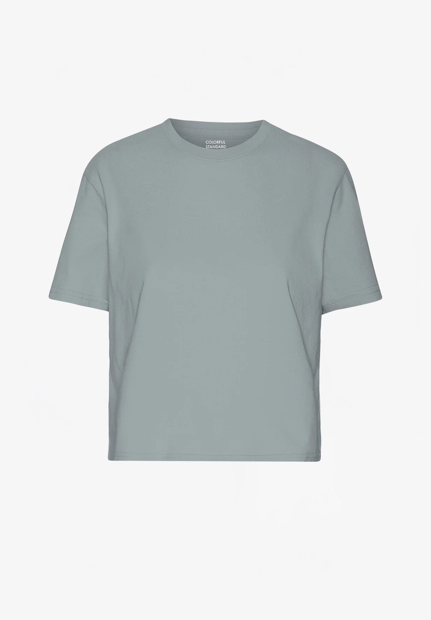 COLORFUL STANDARD - Organic Boxy Crop Tee - Steel Blue - BACKYARD