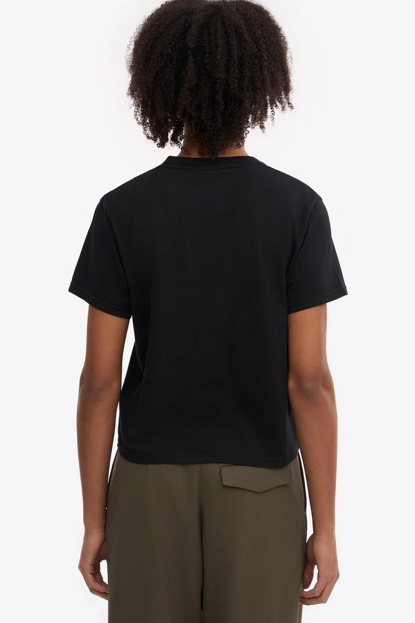COLORFUL STANDARD - Organic Boxy Crop Tee - Deep Black - BACKYARD