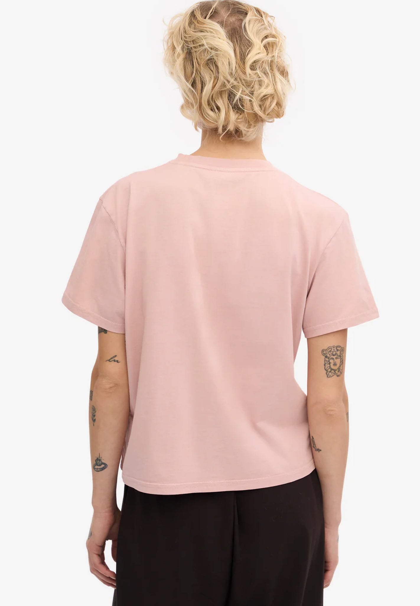 COLORFUL STANDARD - Organic Boxy Crop Tee - Faded Pink - BACKYARD