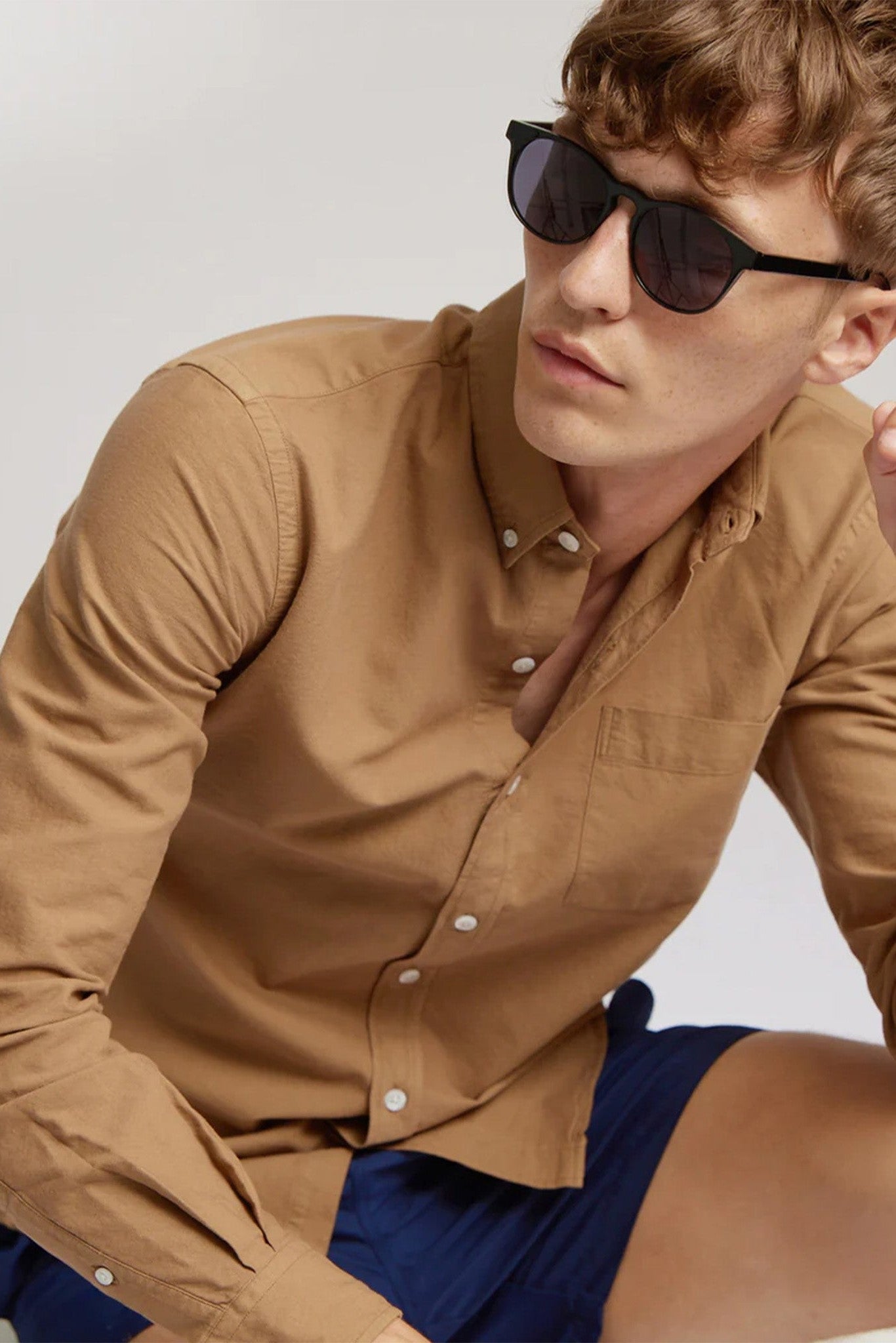 COLORFUL STANDARD - Organic Button Down Shirt - Hunter Green - BACKYARD