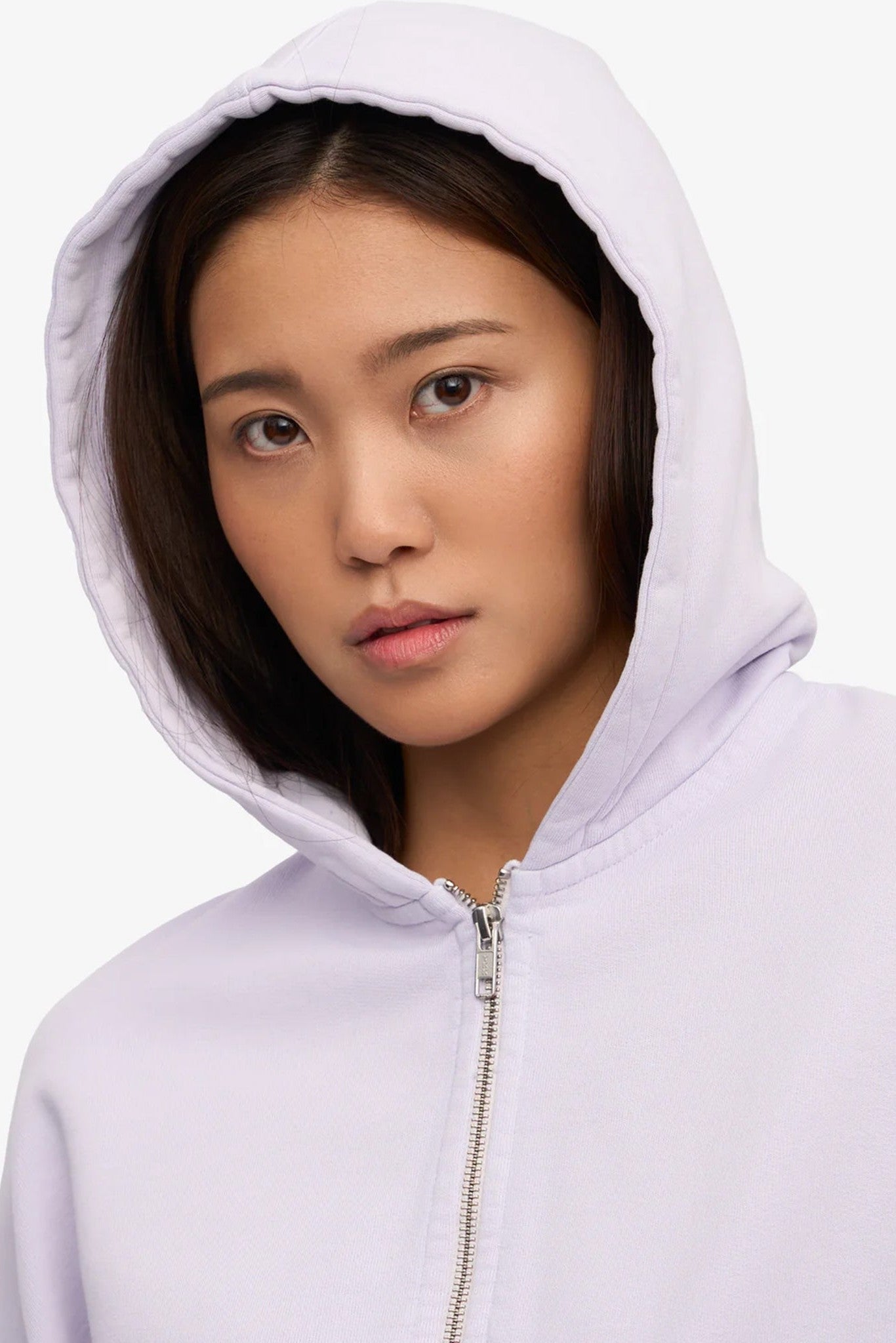 COLORFUL STANDARD - Organic Crop Zip Hood - Soft Lavender - BACKYARD