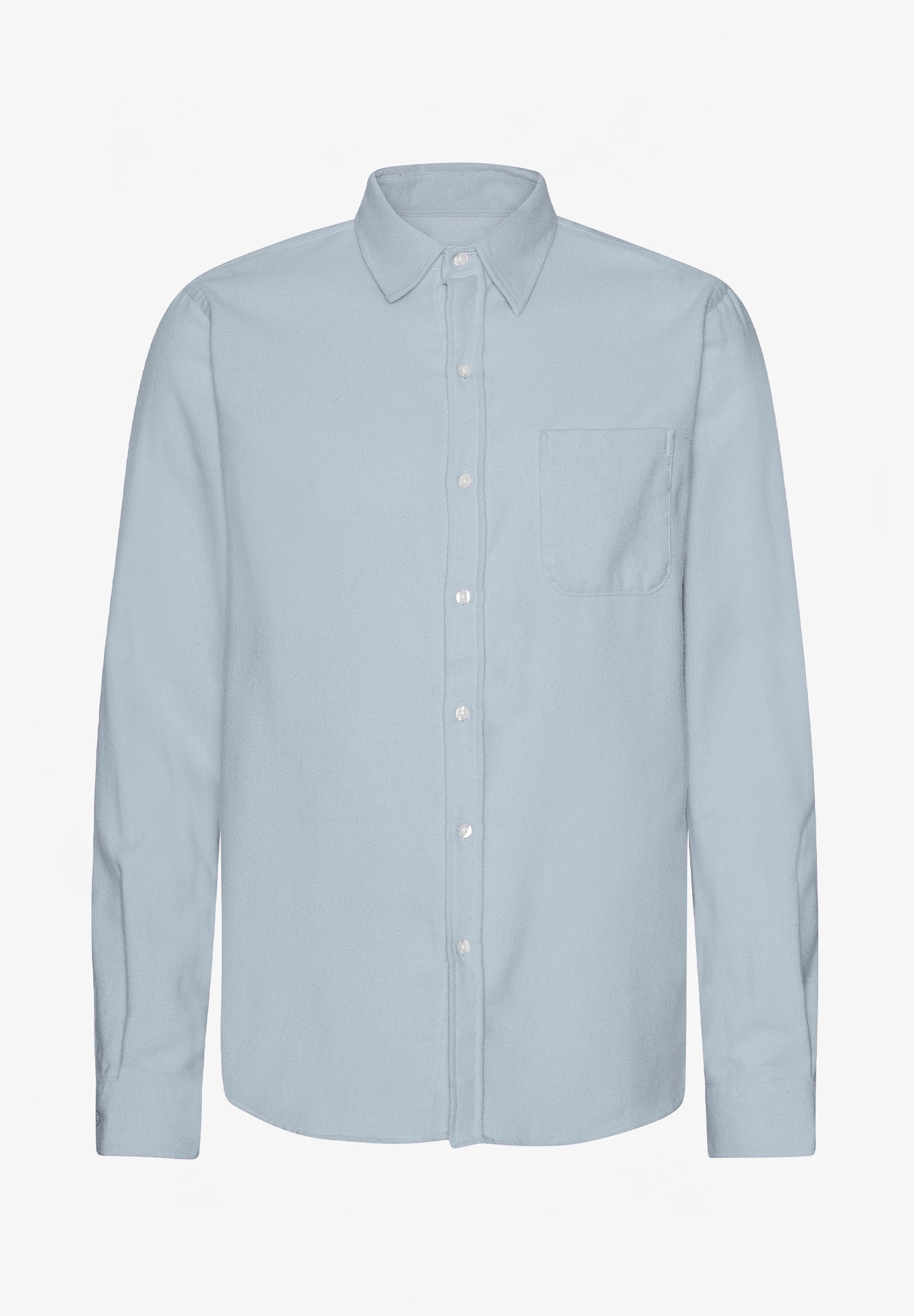 COLORFUL STANDARD - Organic Flannel Shirt - Steel Blue - BACKYARD