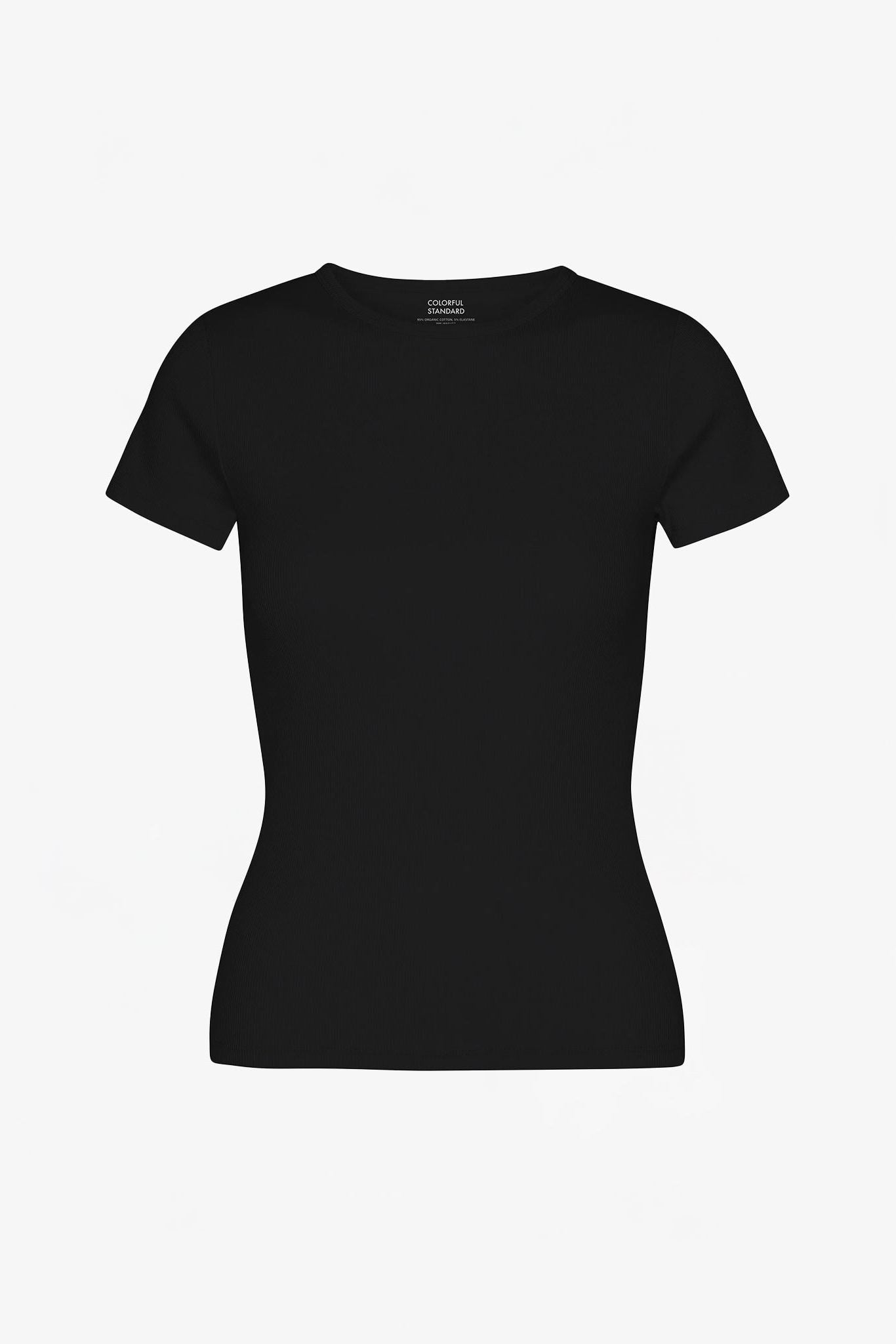 COLORFUL STANDARD - Organic Rib S/S T-Shirt - Deep Black - BACKYARD