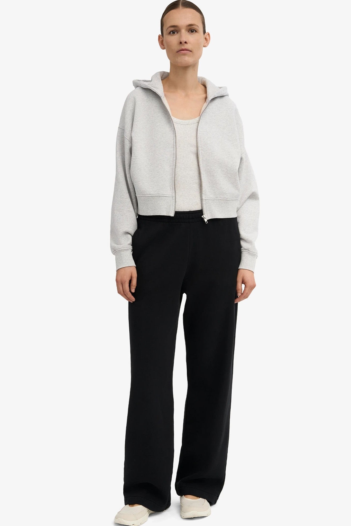COLORFUL STANDARD - Organic Straight Leg Sweatpants - Deep Black - BACKYARD