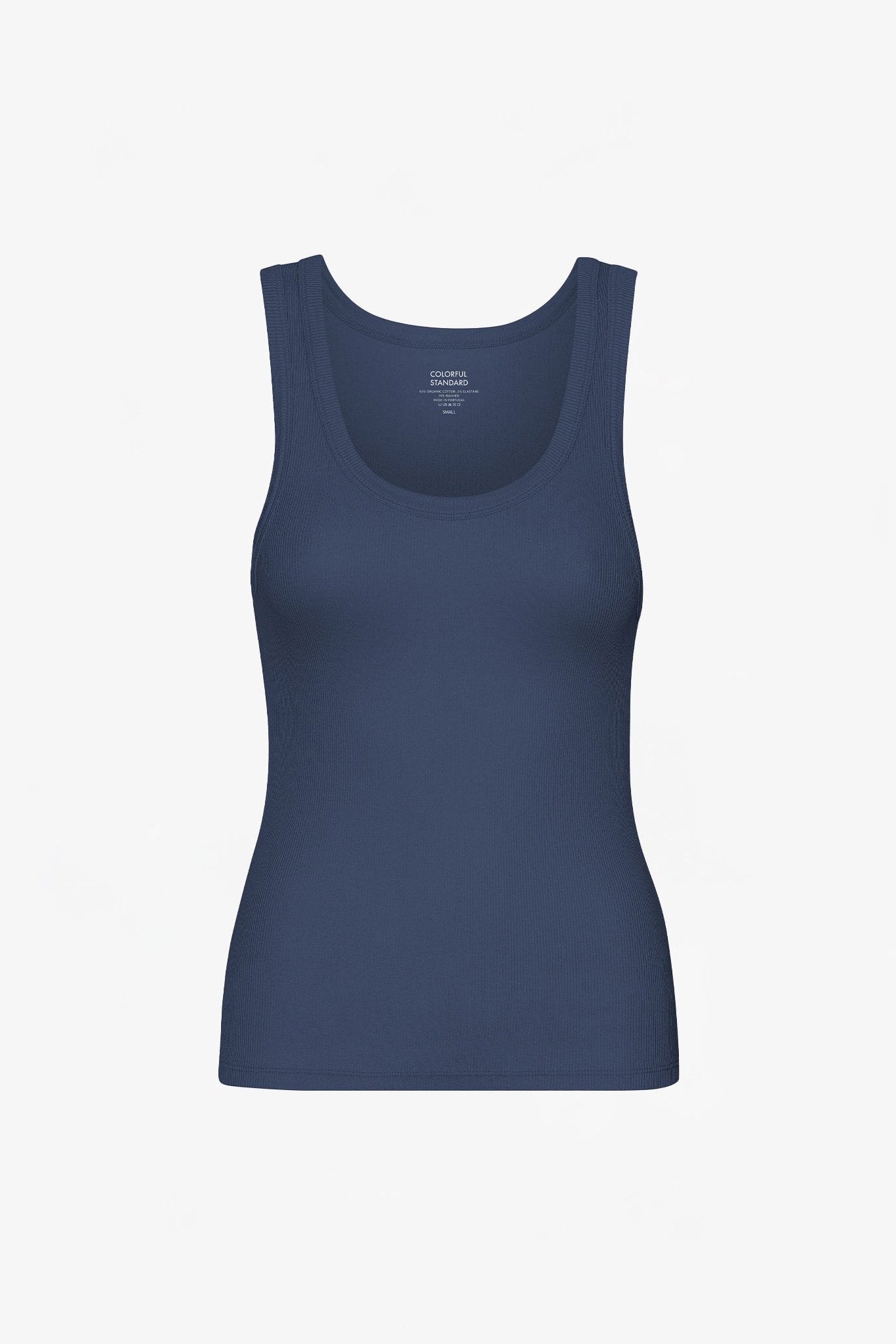 COLORFUL STANDARD - Women Organic Rib Tank Top - Petrol Blue - BACKYARD