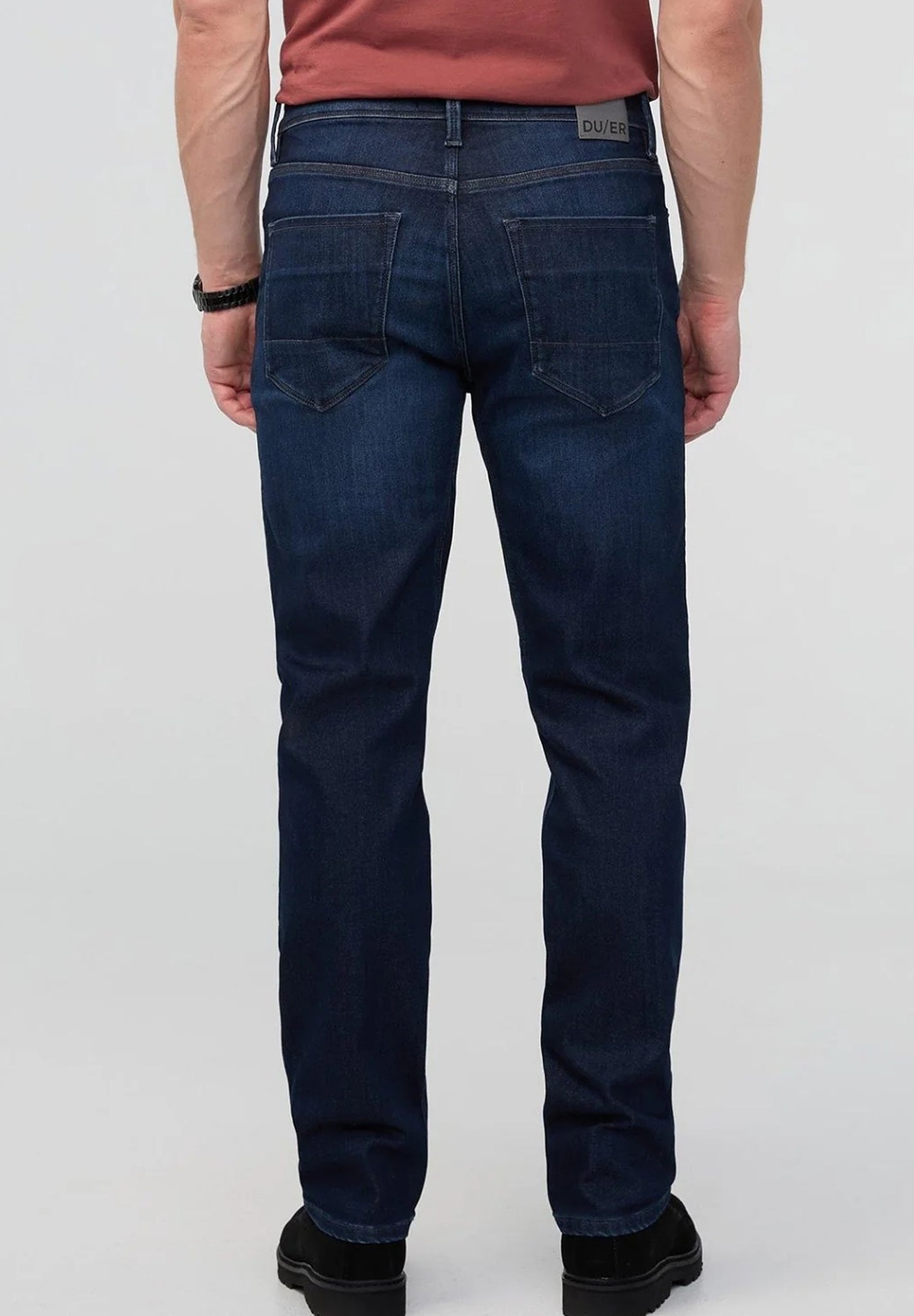 DUER - Tech Fleece Denim Straight - Dark Indigo - BACKYARD