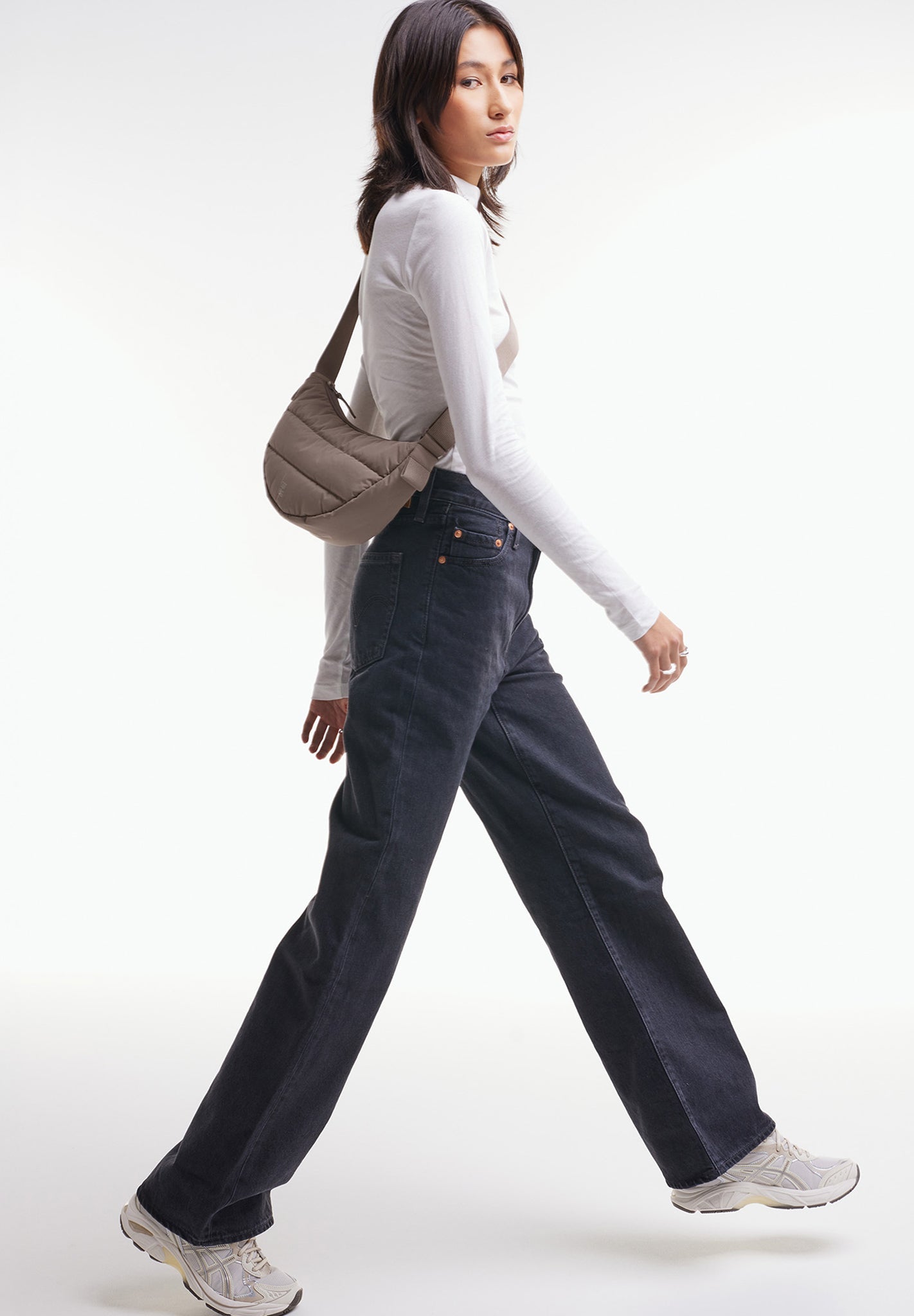 GOT BAG - Puffer Moon Bag Small - Oyster Monochrome - BACKYARD