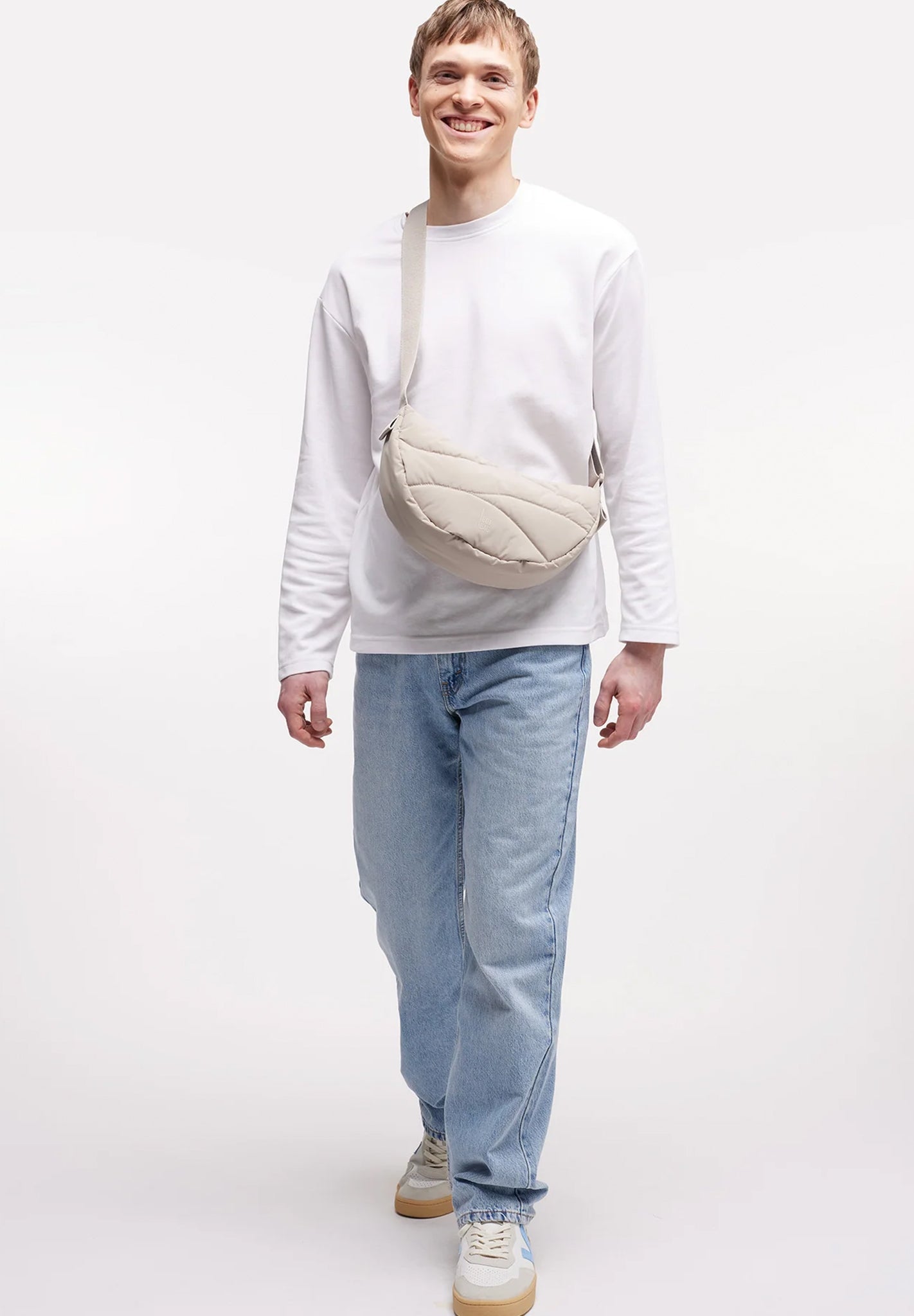 GOT BAG - Wavy Puffer Moon Bag Small - Scallop Monochrome - BACKYARD