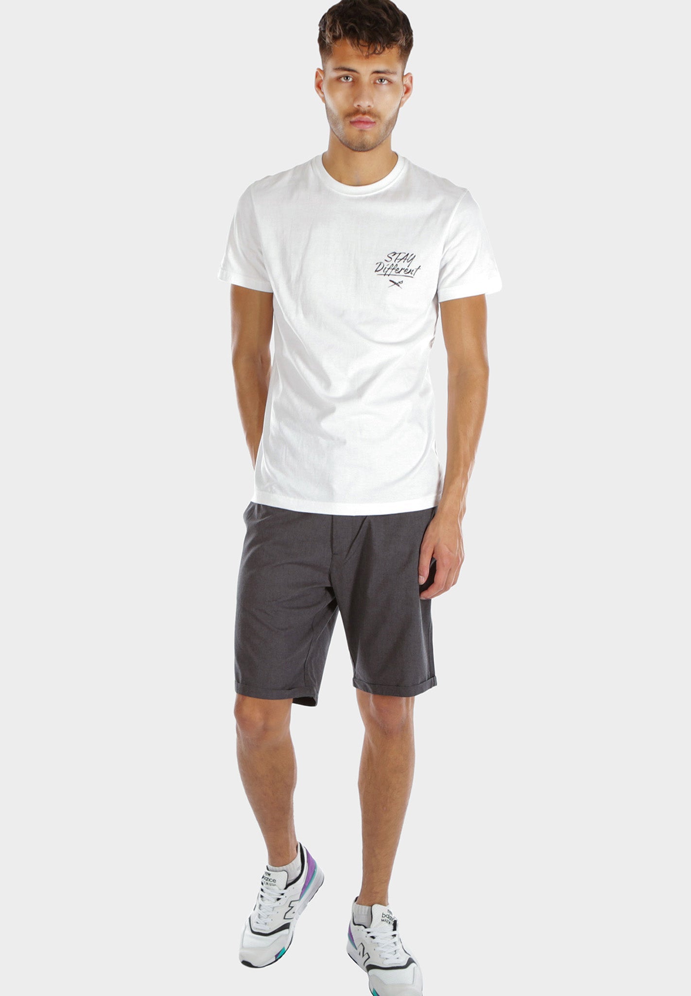 IRIEDAILY - Golfer Chambray Short - Anthra Melange - BACKYARD