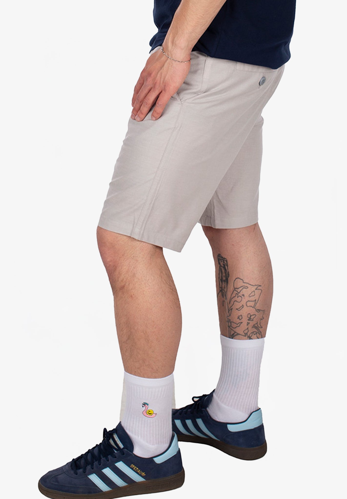 IRIEDAILY - Golfer Chambray Short - Cloud Grey - BACKYARD