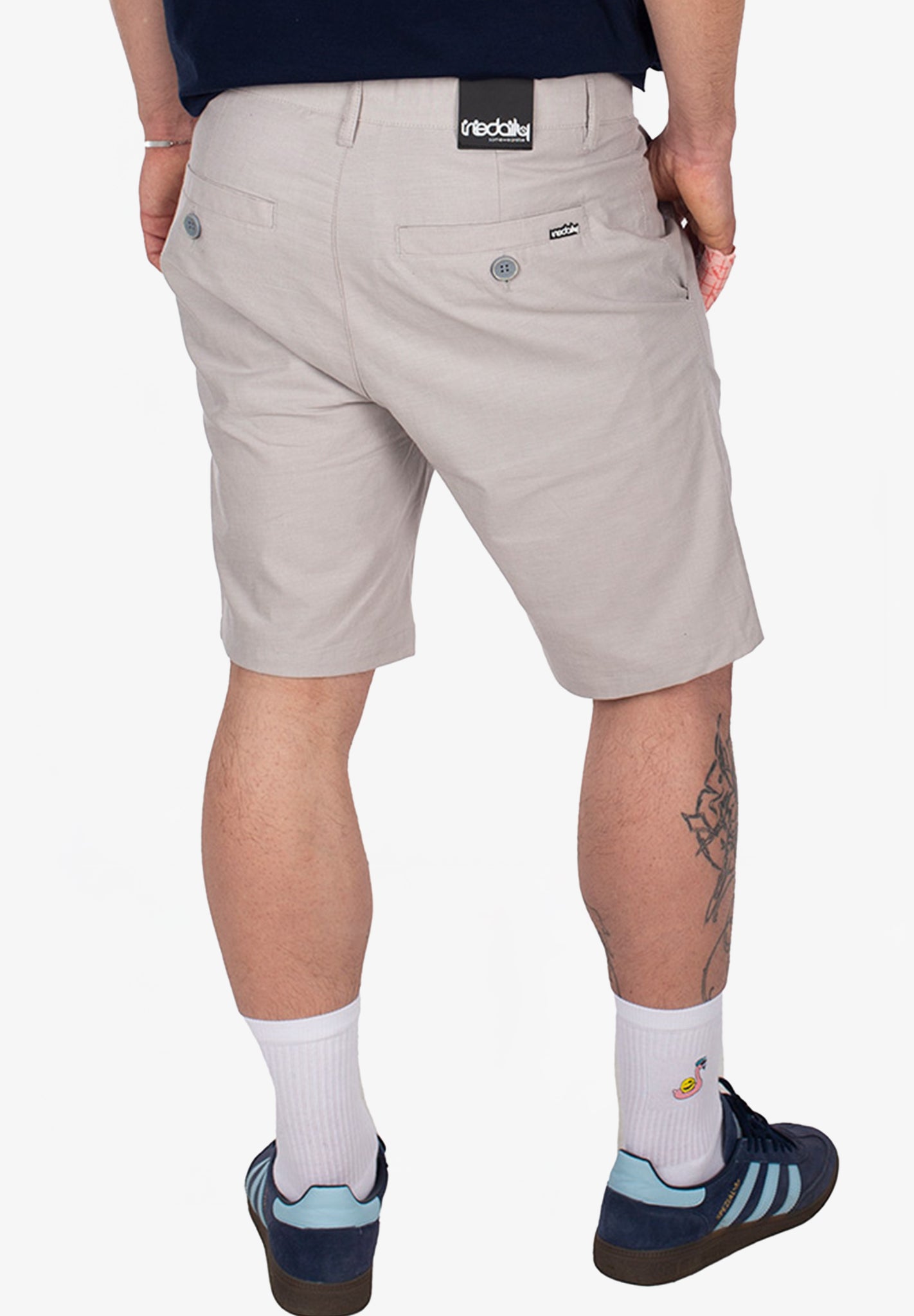 IRIEDAILY - Golfer Chambray Short - Cloud Grey - BACKYARD