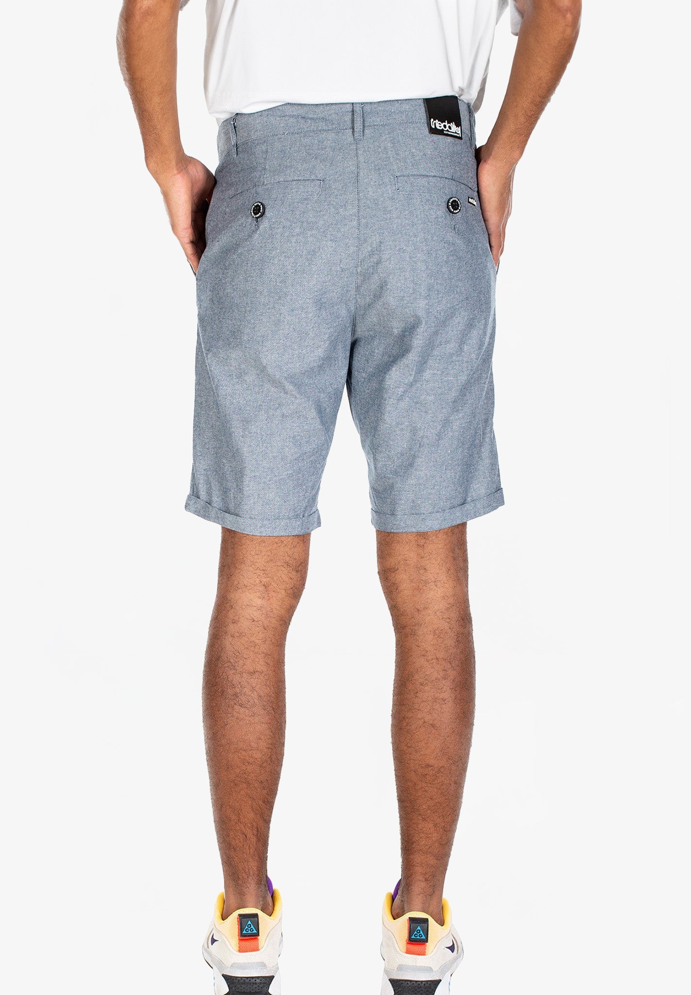 IRIEDAILY - Golfer Chambray Short - Jeansblue - BACKYARD