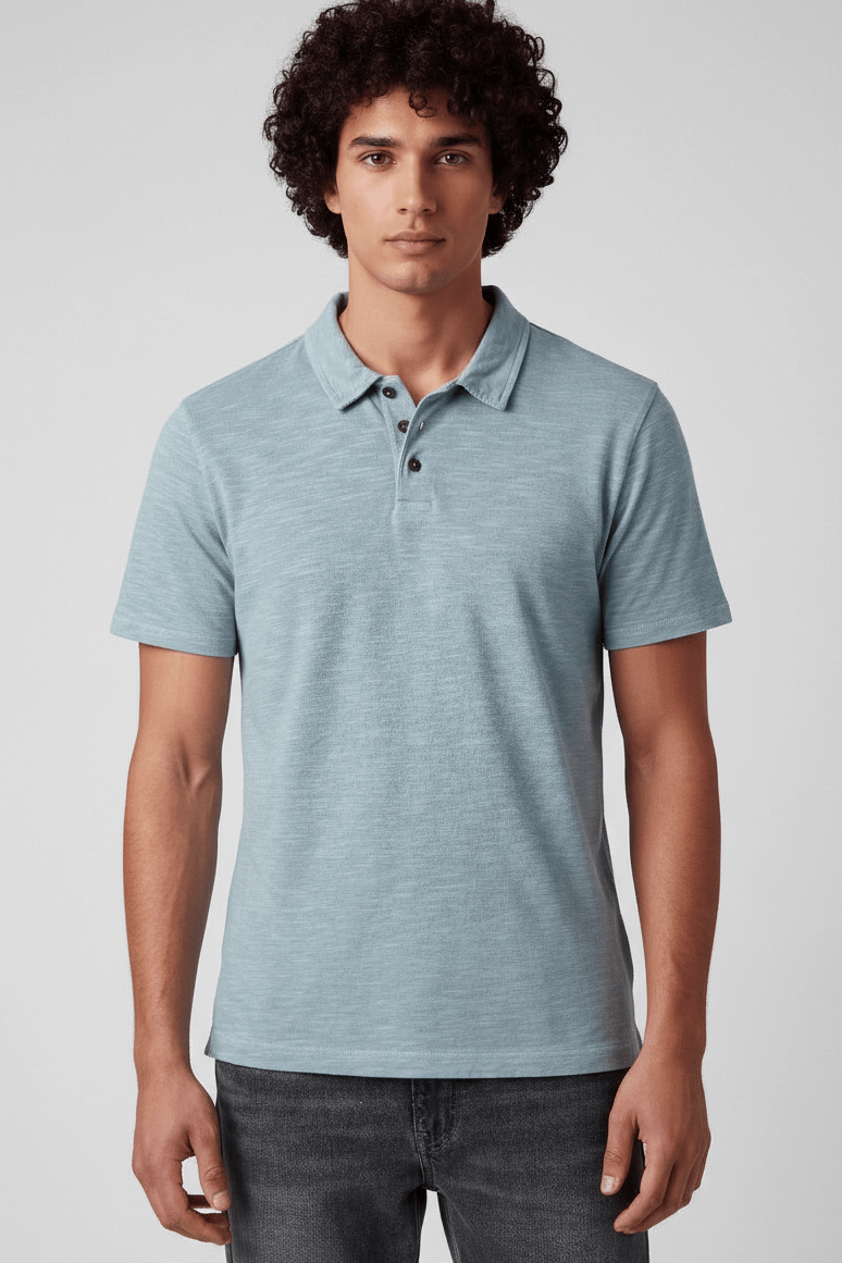 KATIN - Slub Polo - Air Force Blue - BACKYARD