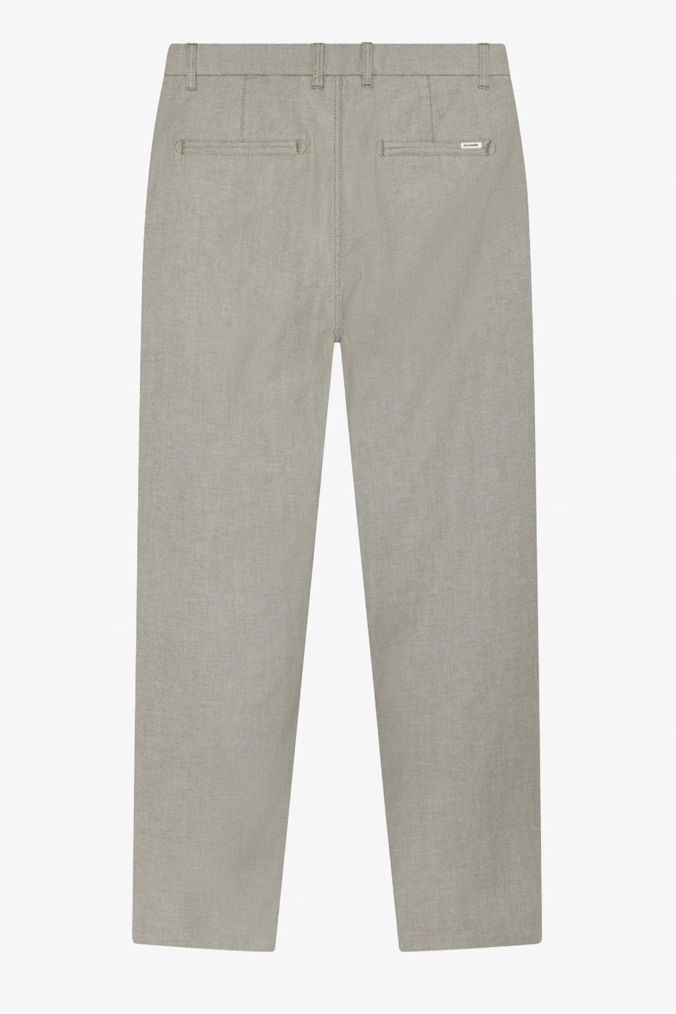 KNOWLEDGE COTTON - Chuck Regular Twill Pants - Burned Olive - BACKYARD