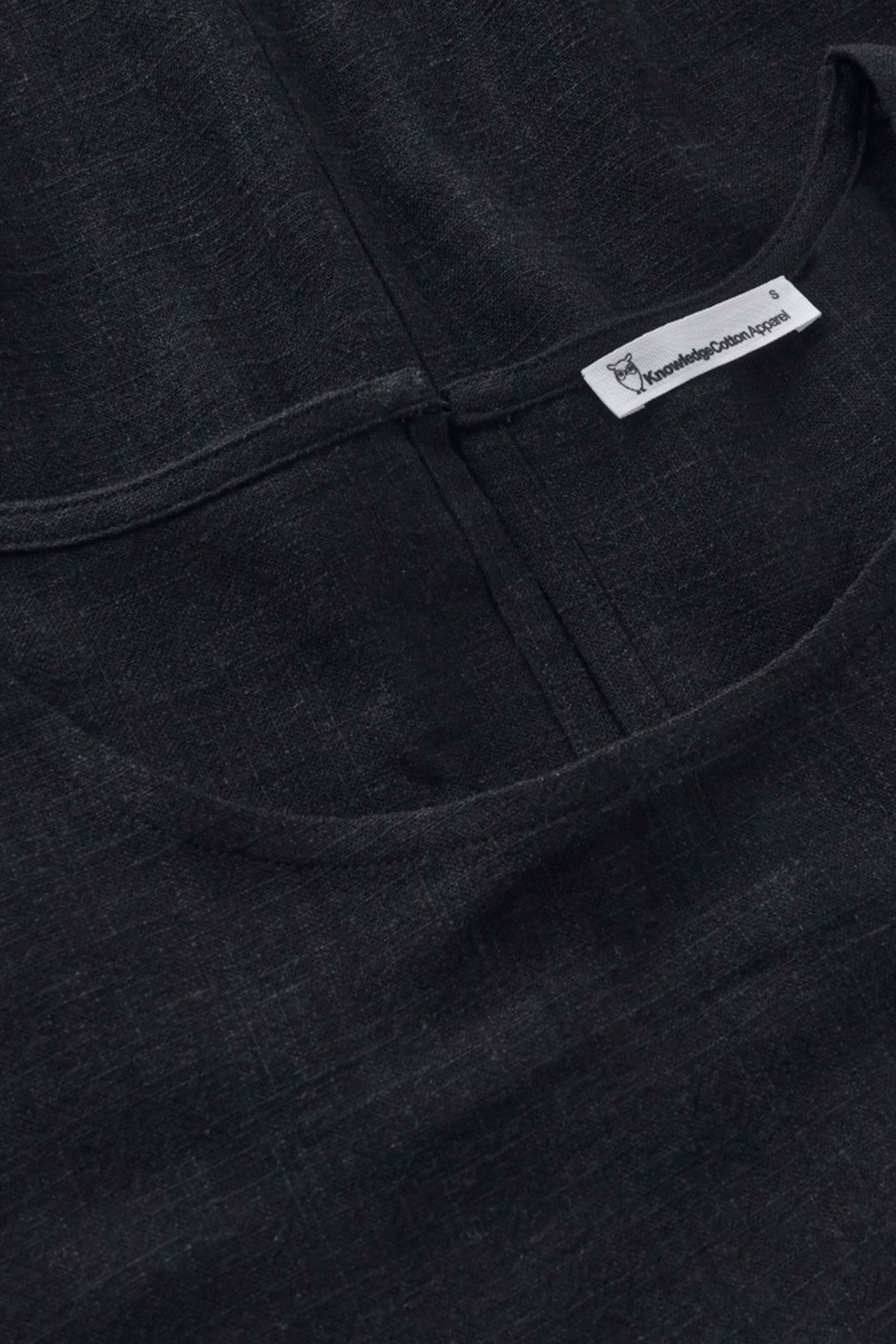 KNOWLEDGE COTTON - Linen - Mix Top - Black Jet - BACKYARD