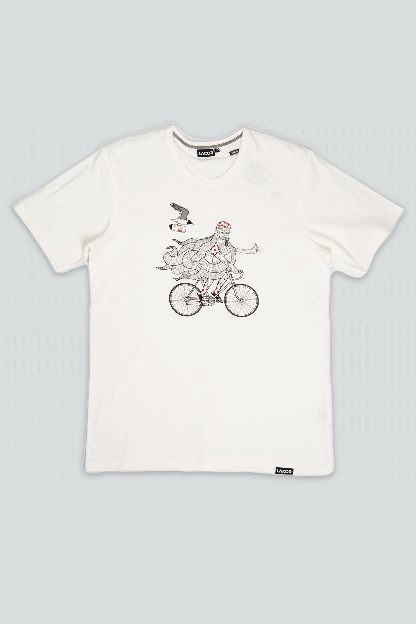 LAKOR - Beard On A Bike T-Shirt - Starwhite - BACKYARD