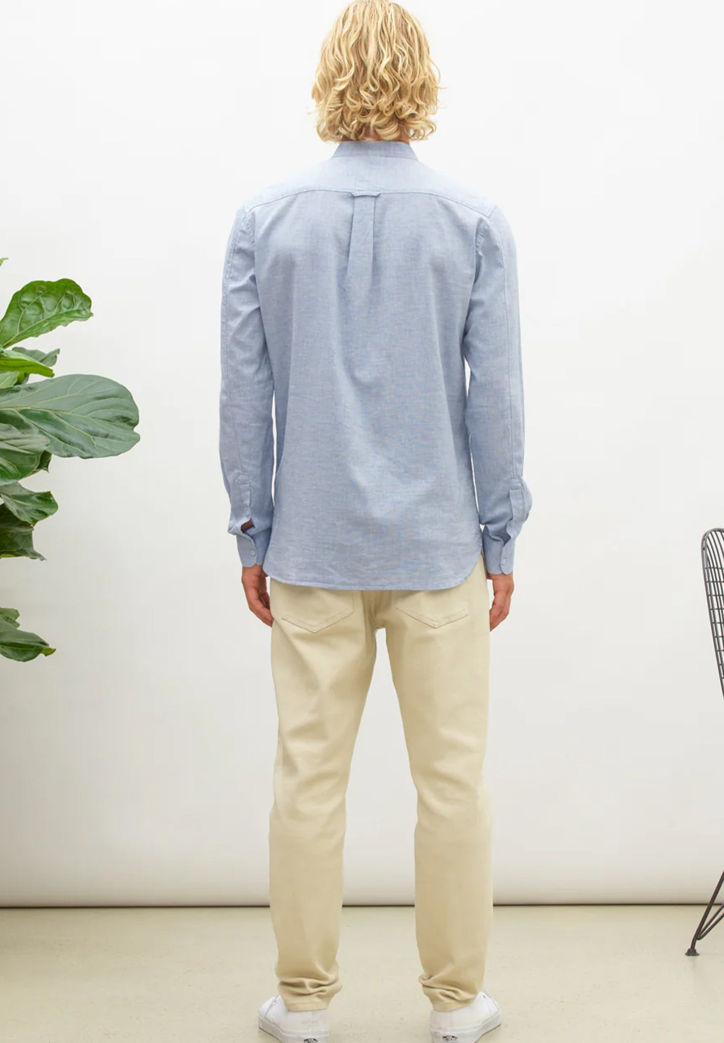 NOWADAYS - Oxford Melange Shirt - Zen Blue - BACKYARD