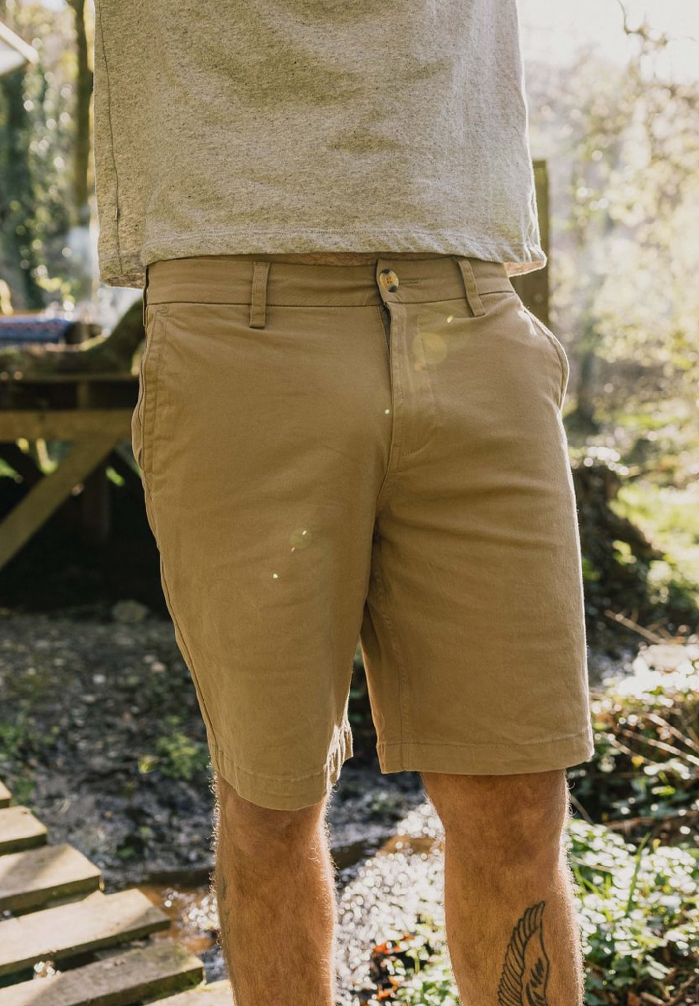 PASSENGER - 365 Organic Cotton Shorts - Chinchilla Brown - BACKYARD