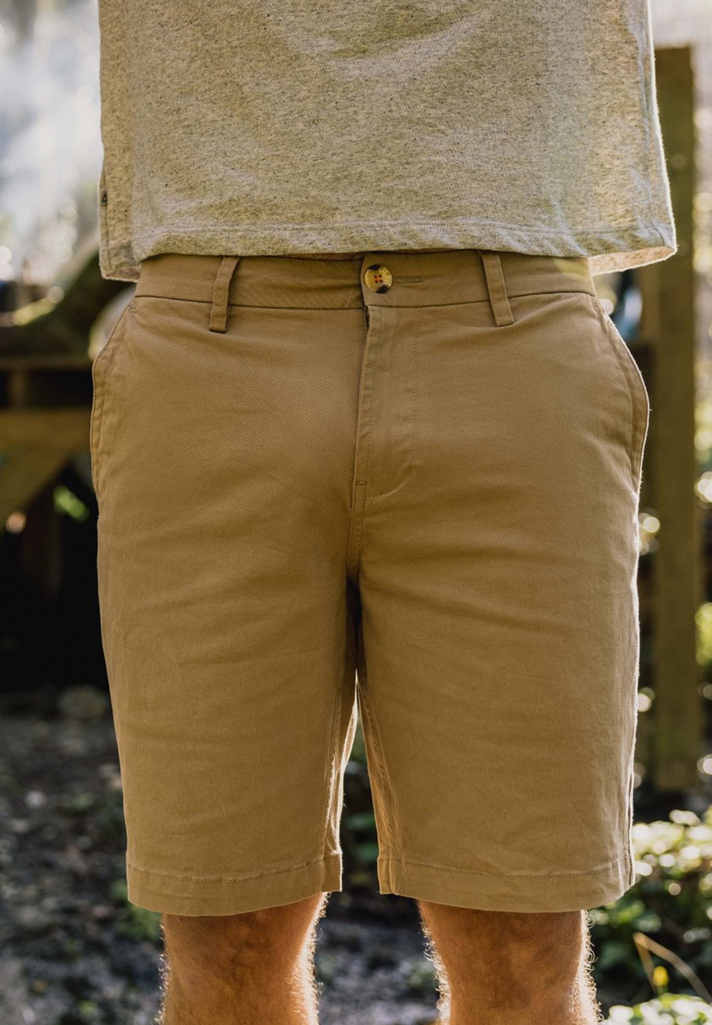 PASSENGER - 365 Organic Cotton Shorts - Chinchilla Brown - BACKYARD